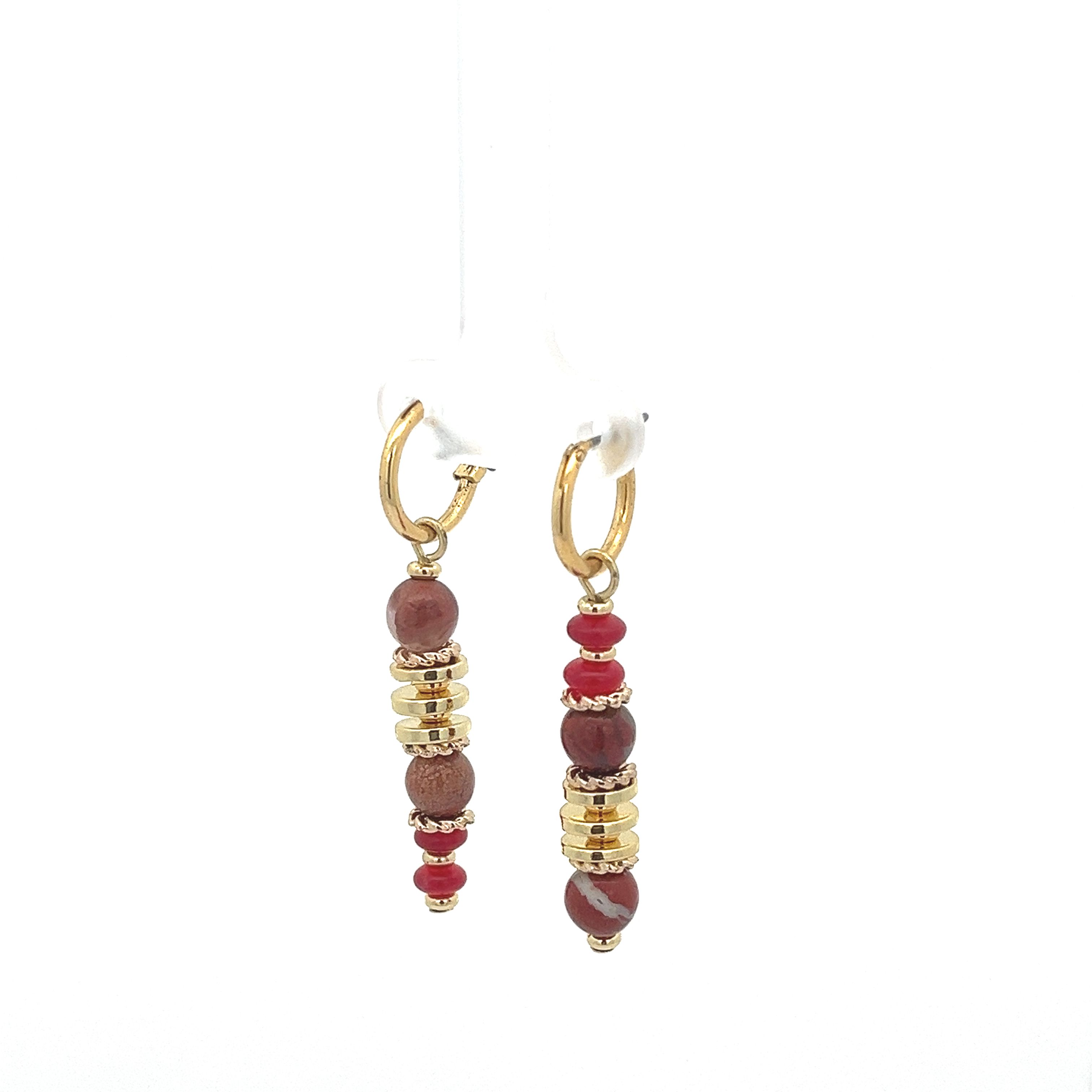 SAFFLOWER STONE DROP EARRING