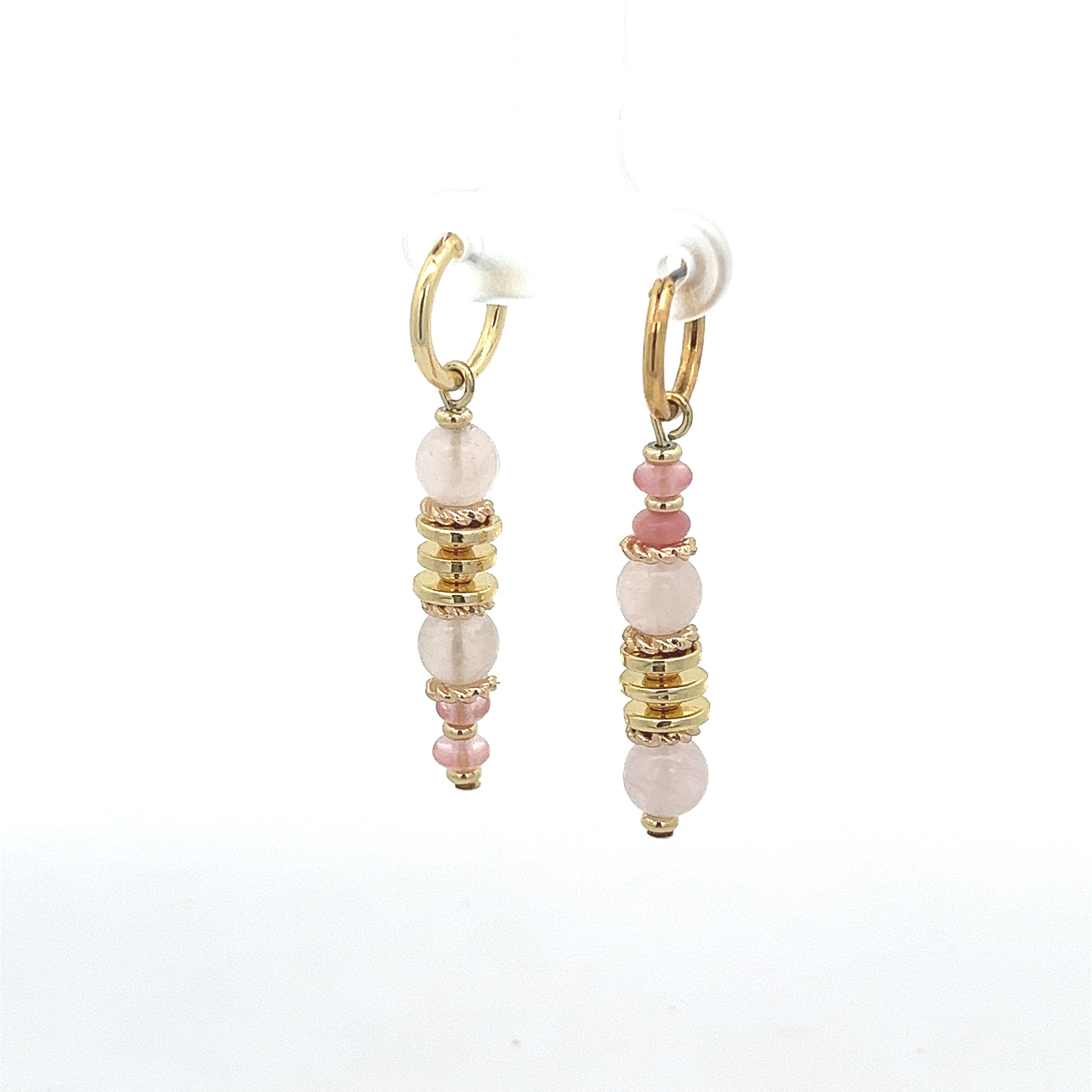 ROSE QUARTZ DROP EARRING