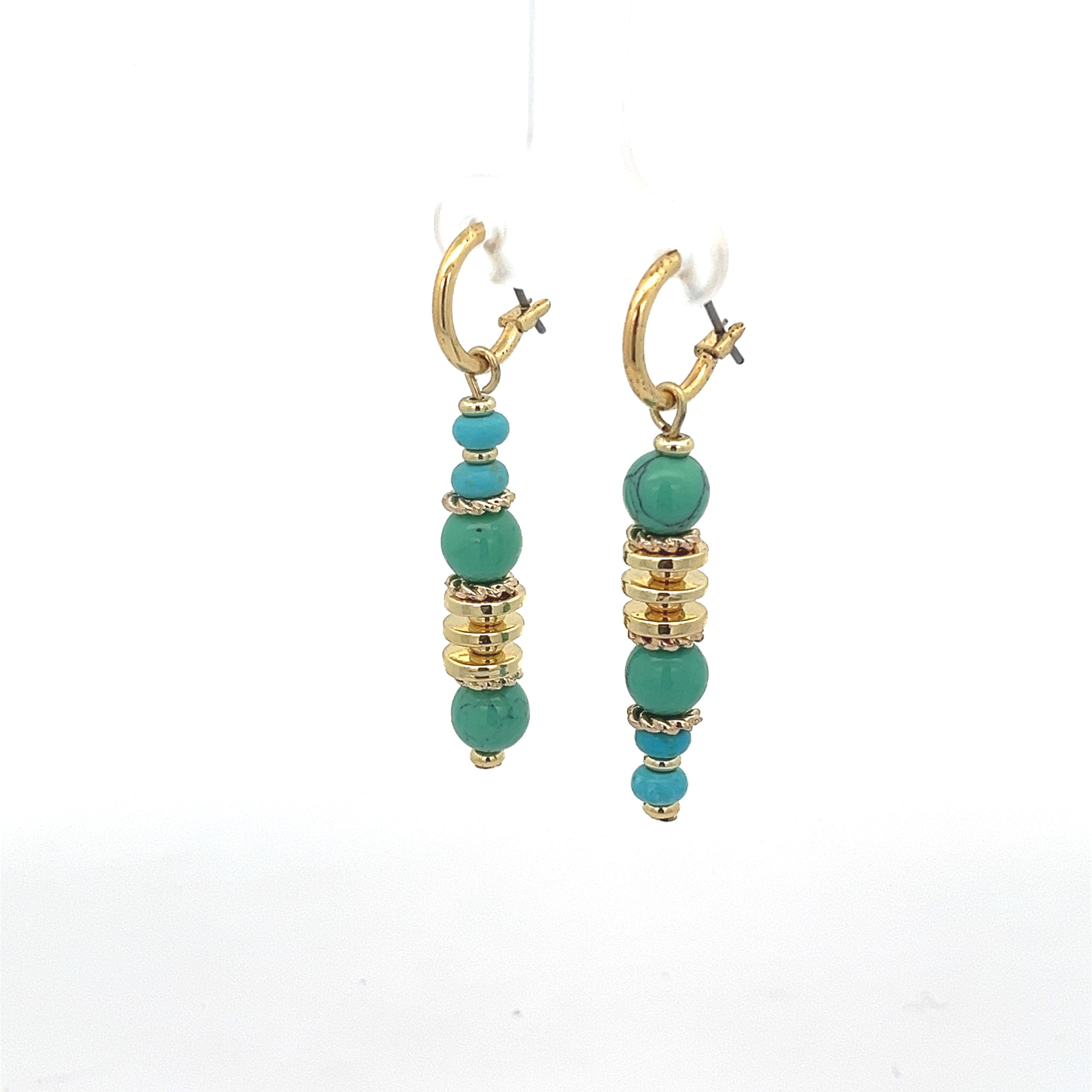 BLUE TURQOISE DROP EARRING