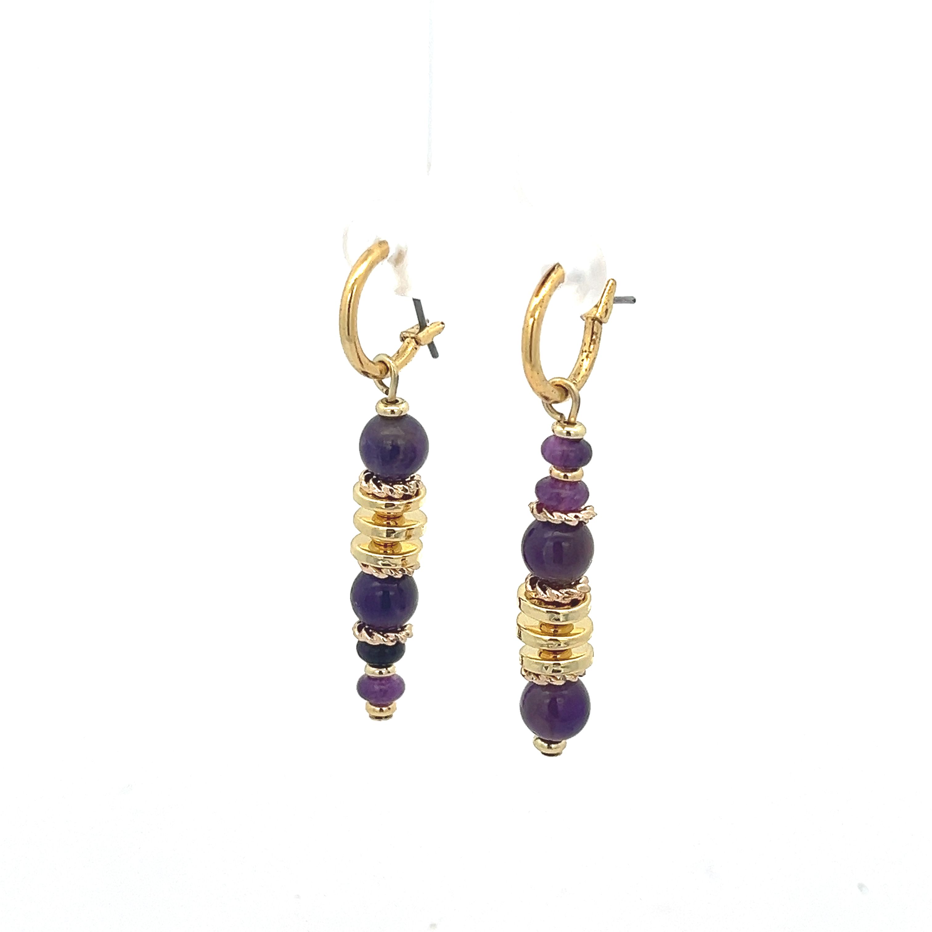 AMETHYST DROP EARRING