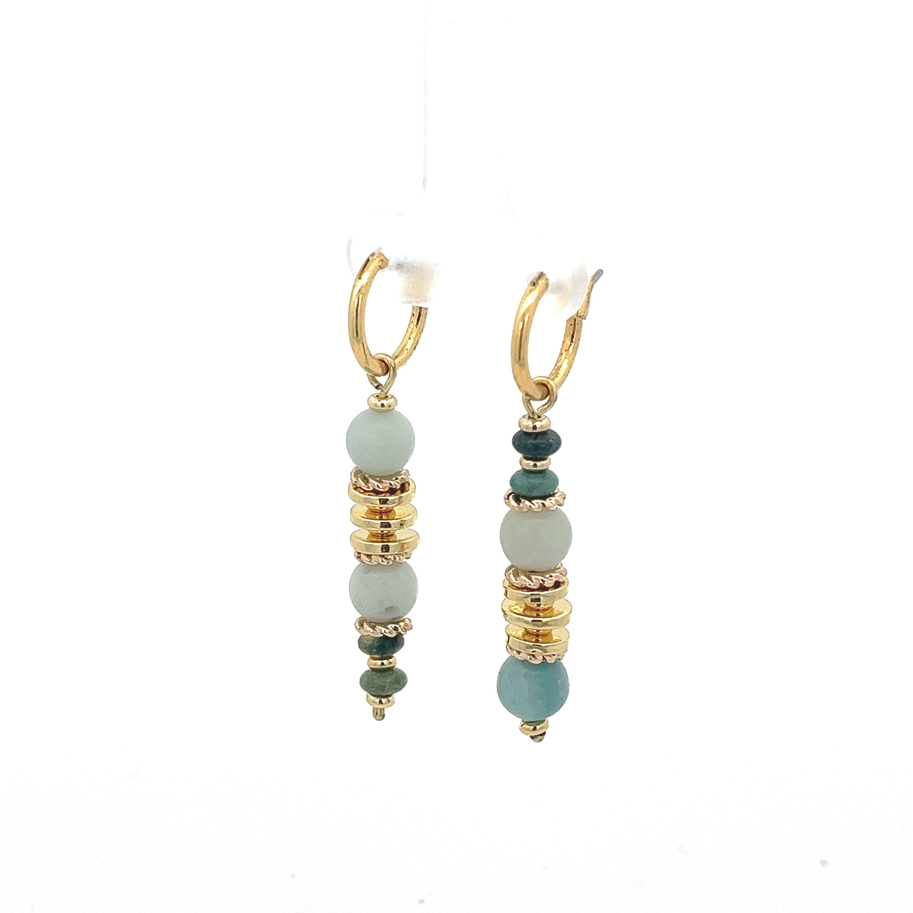 LIGHT AMAZONITE DROP EARRING