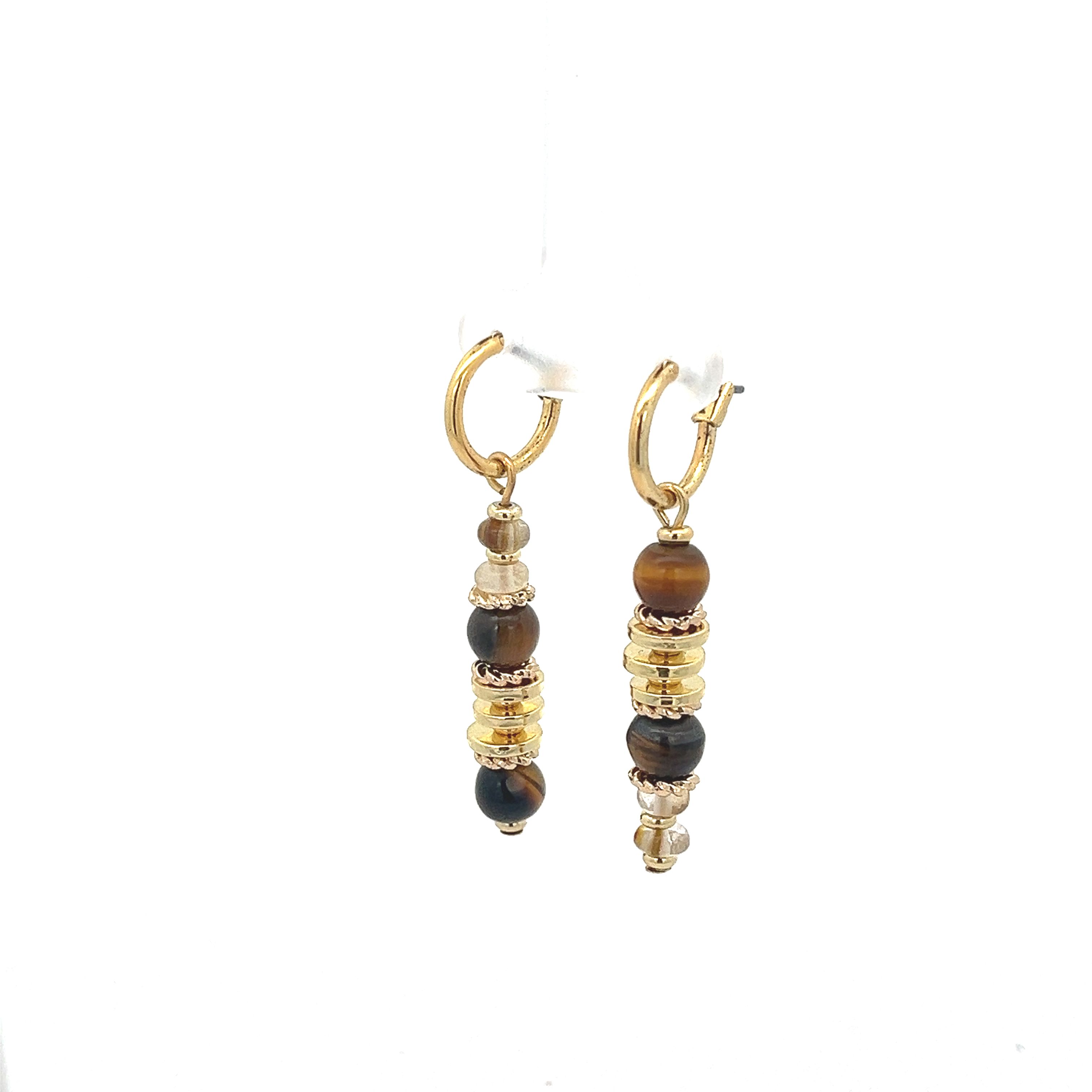 TIGERS EYE DROP EARRING