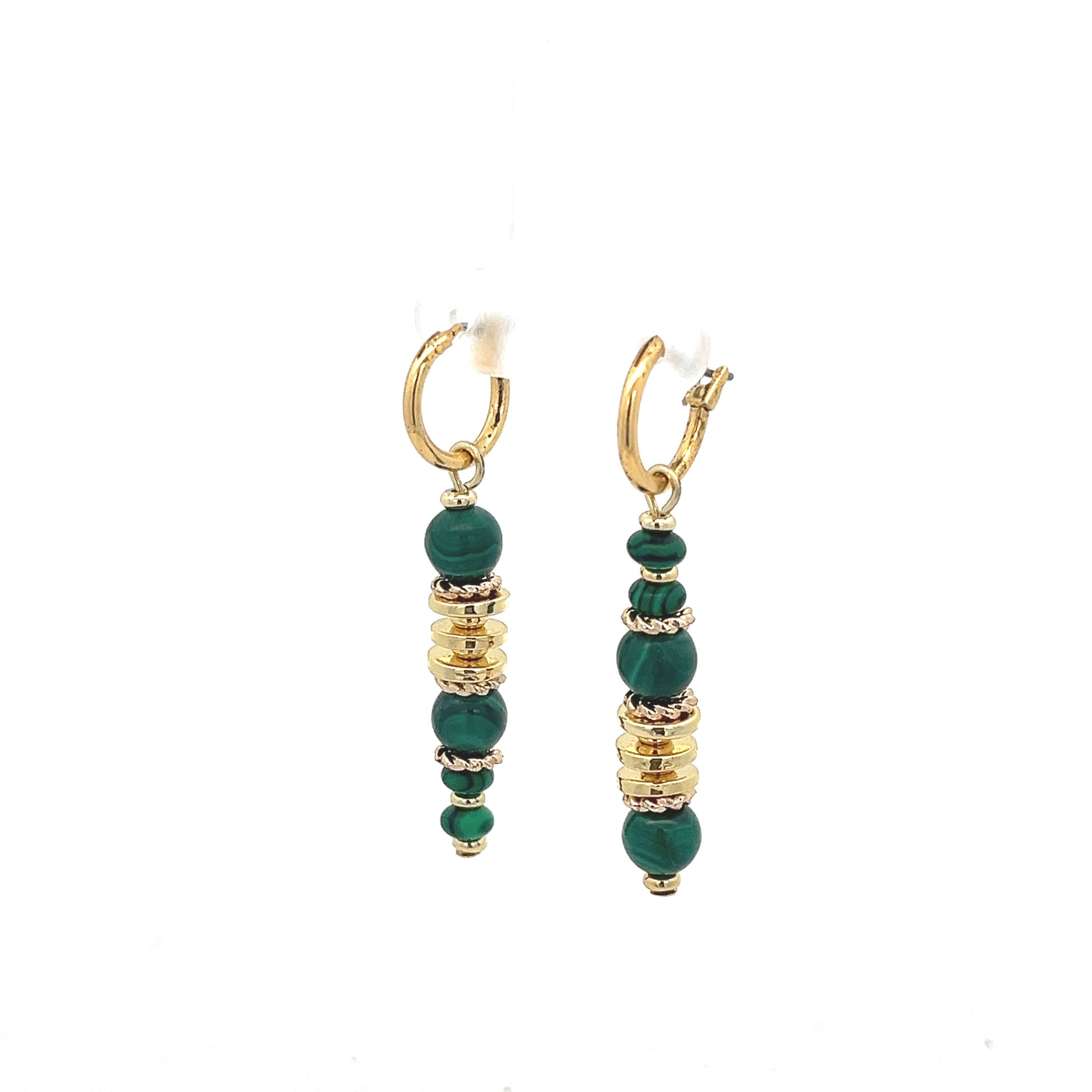 MALACHITE DROP EARRING