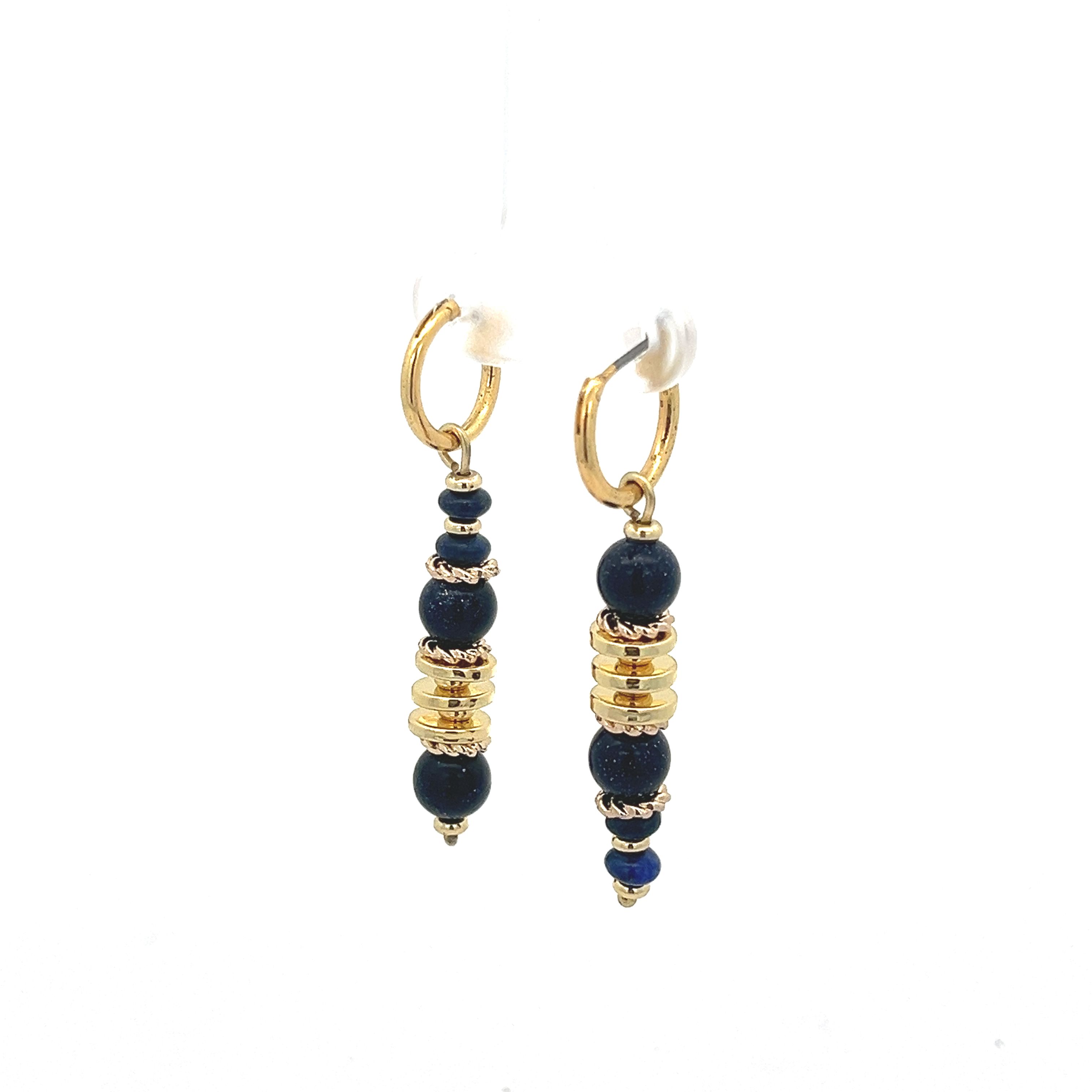 BLUE SANDSTONE DROP EARRING