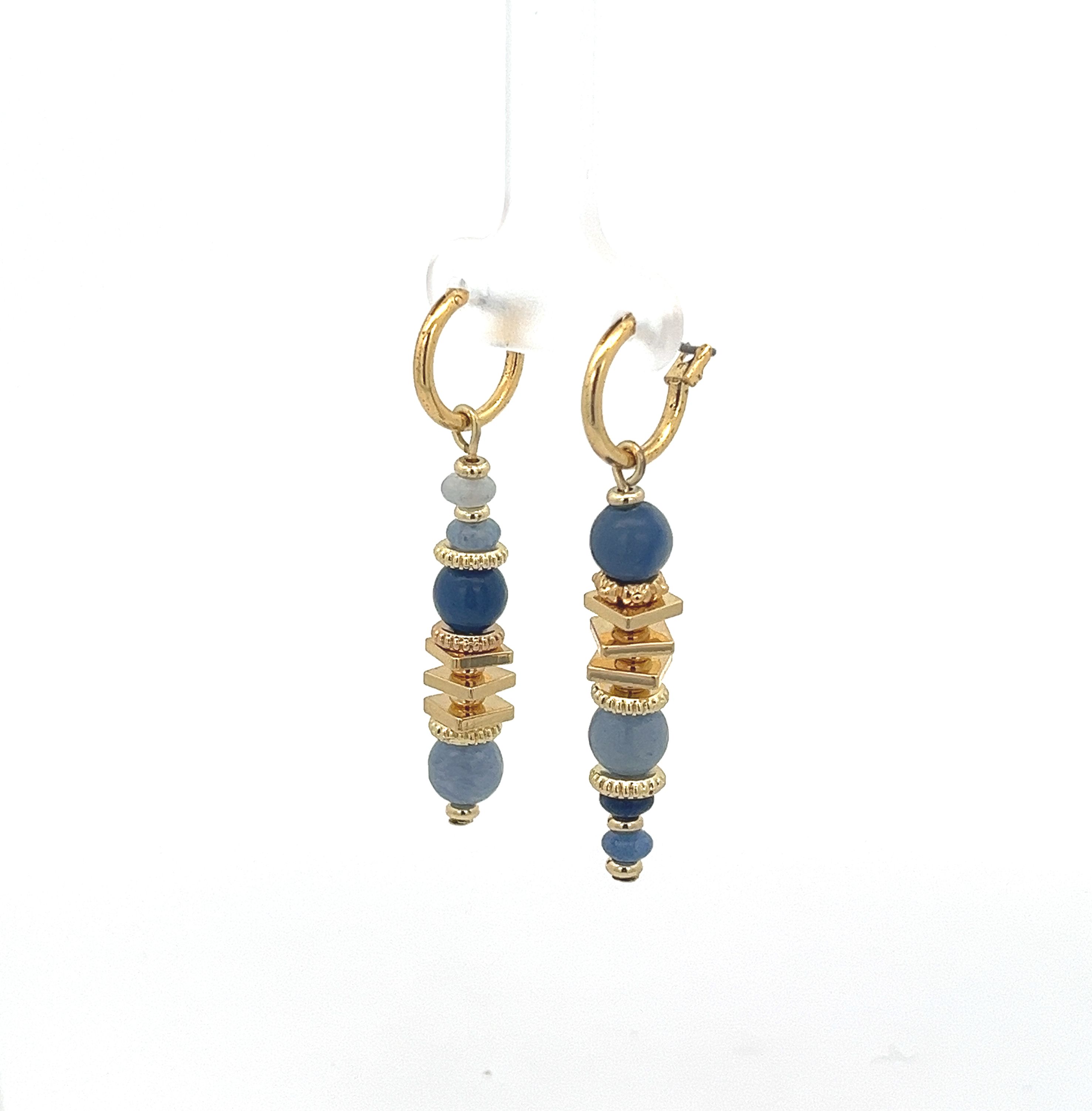 BLUE AVENTURINE DROP EARRING
