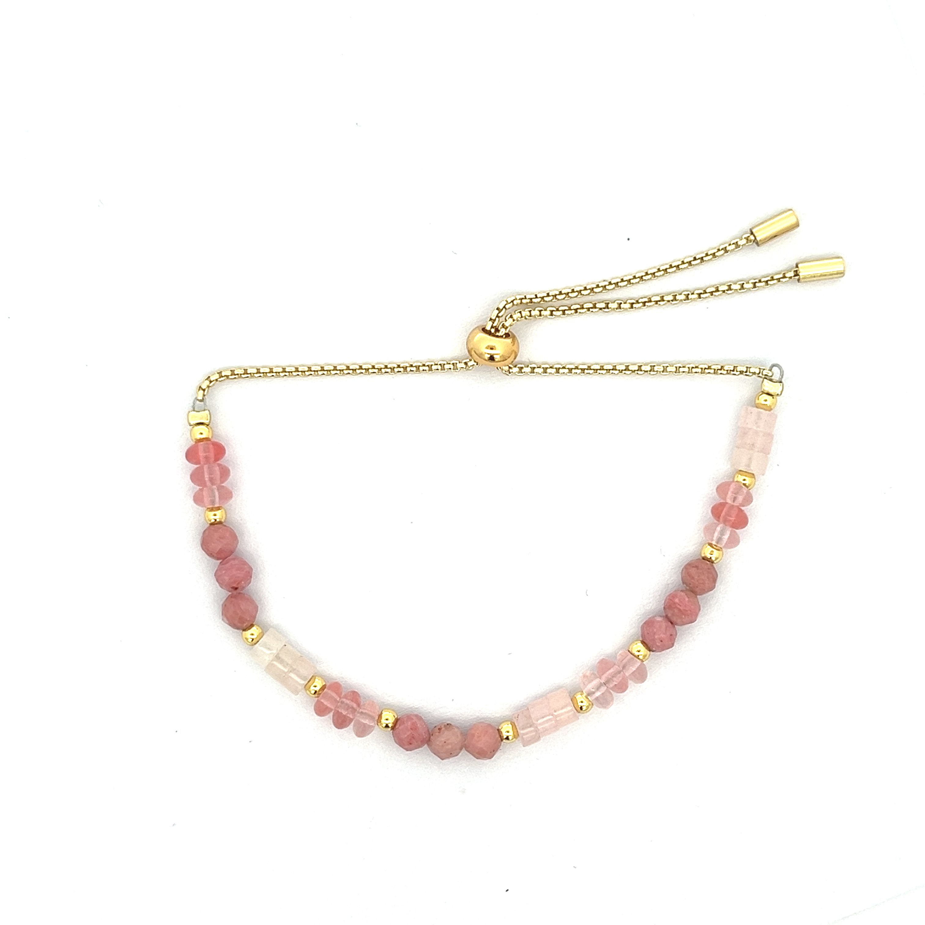 RED WOOD  SEMIPRECIOUS  BRACELET