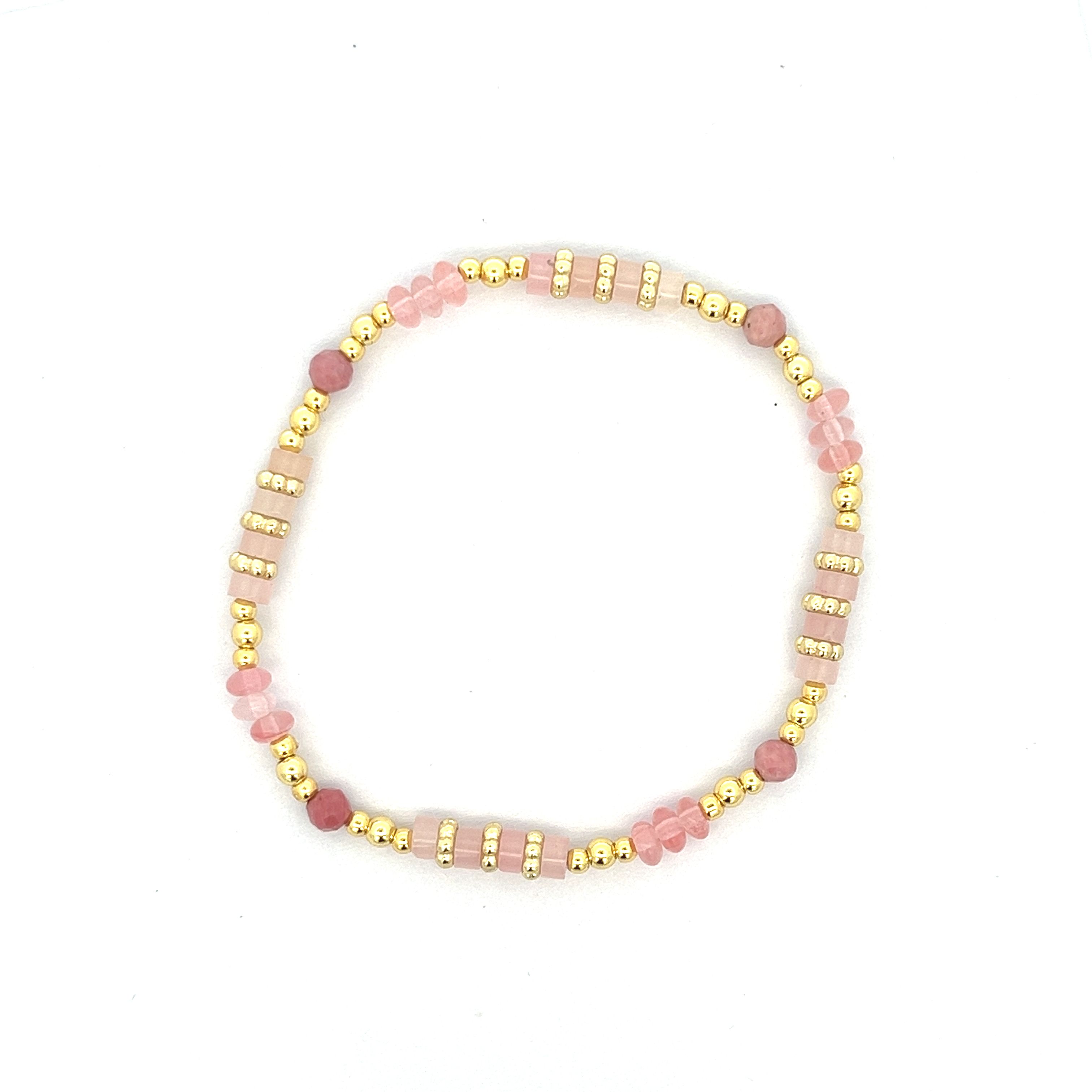 PINK OPAL SEMIPRECIOUS  BRACELET	