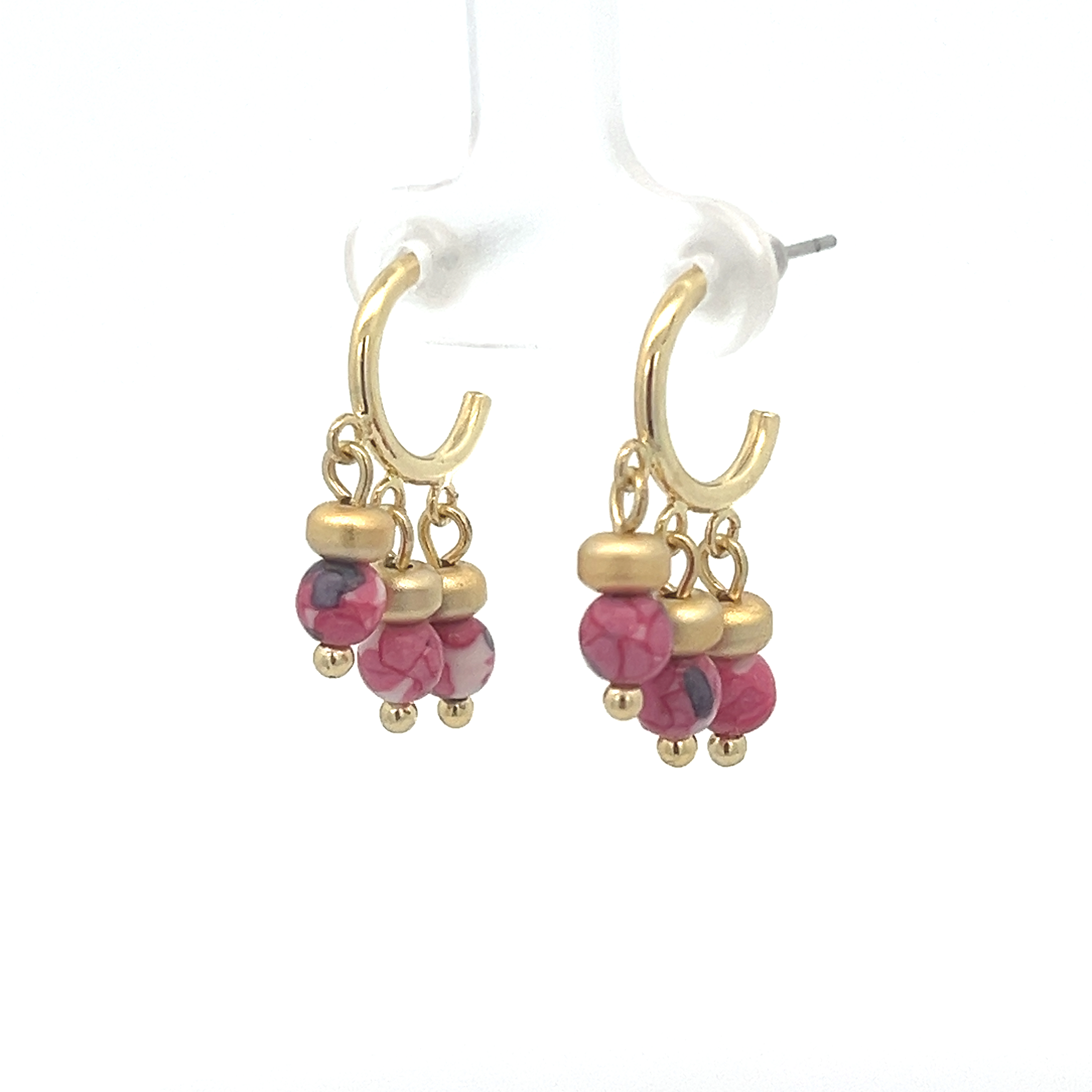 SYNTHETIC RAINBOW STONE EARRING
