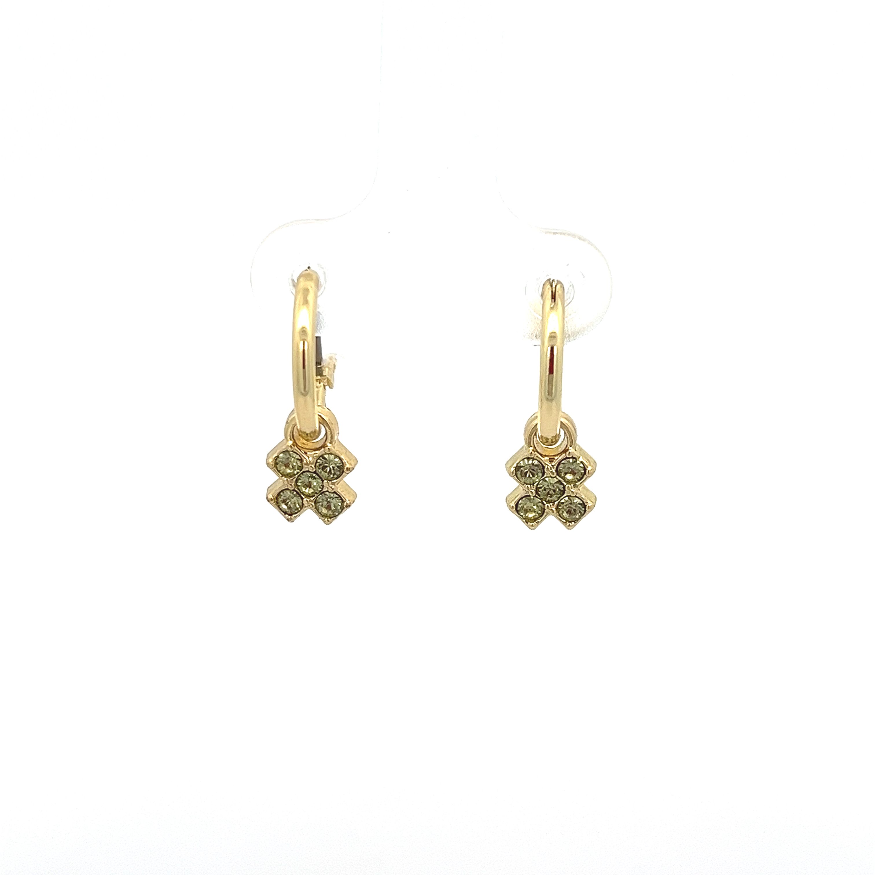 SWAROVSKI DIAMOND FOURLEAF CLOVER EARRING