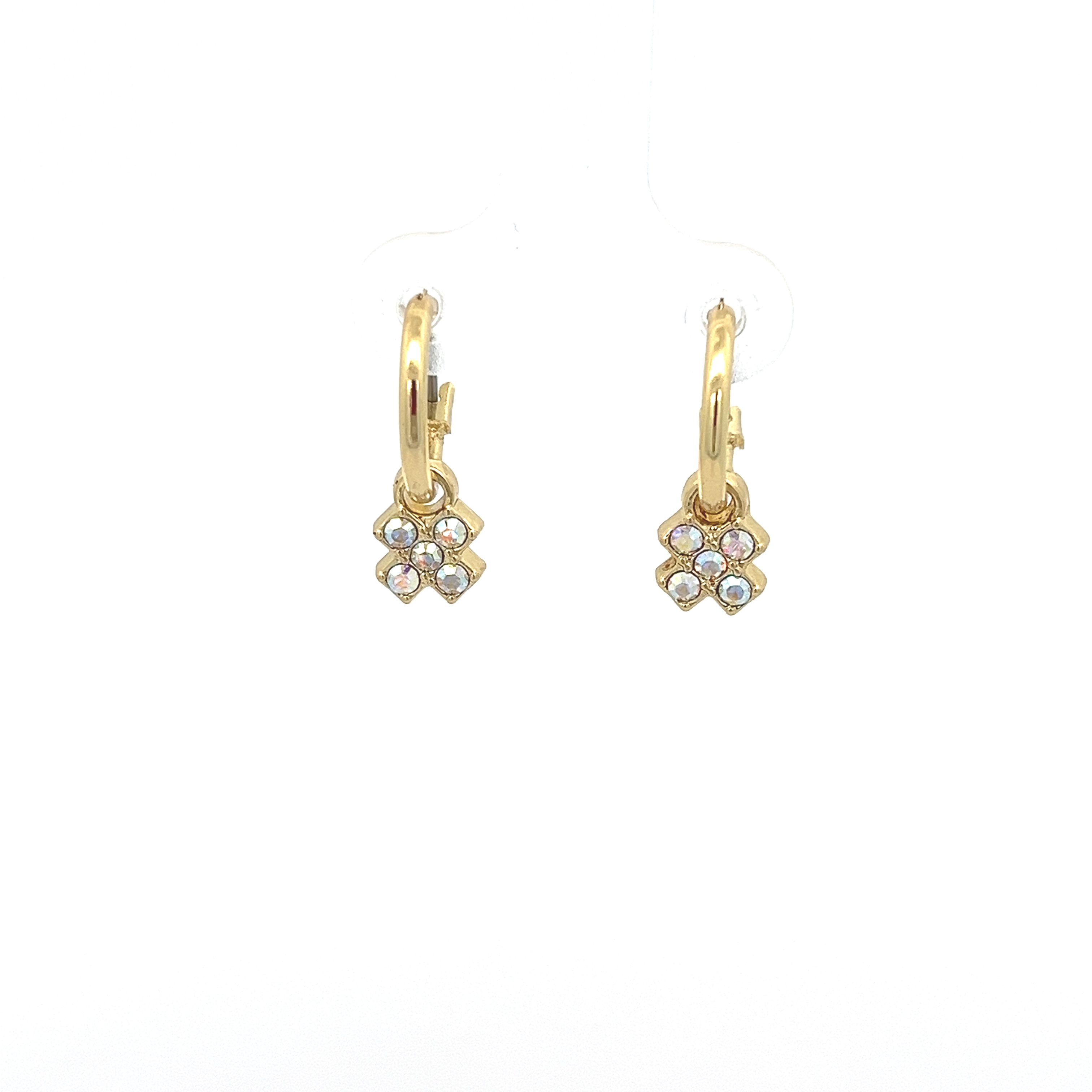 SWAROVSKI DIAMOND FOURLEAF CLOVER EARRING