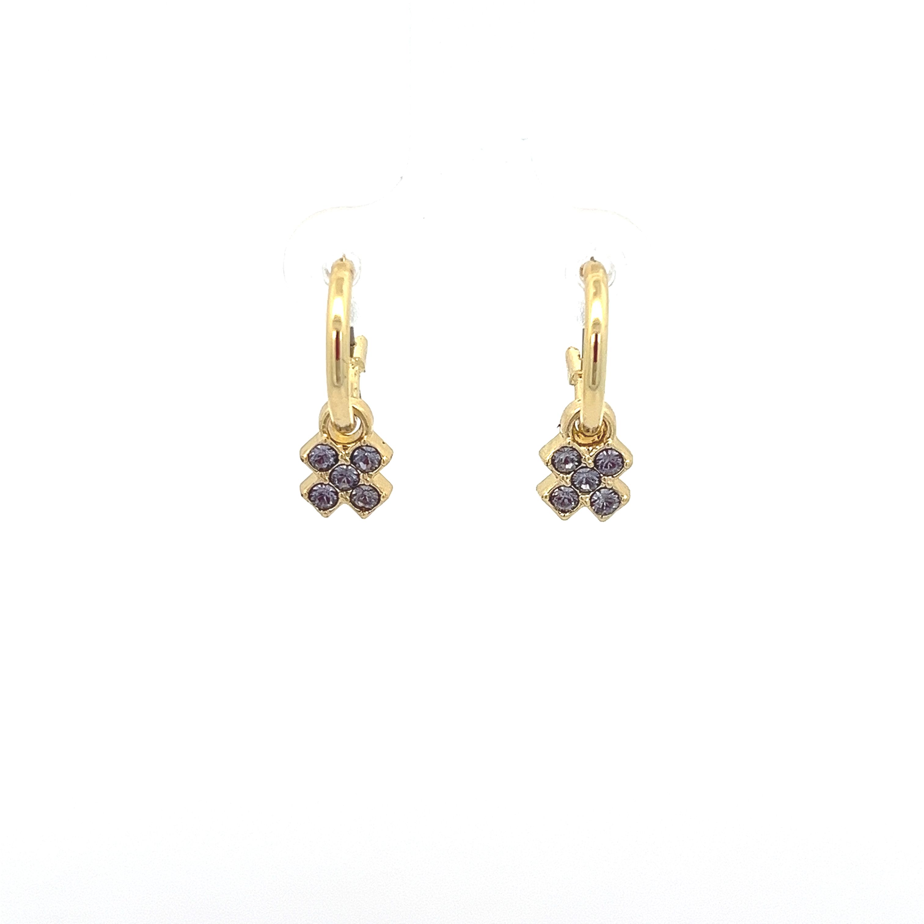 SWAROVSKI DIAMOND FOURLEAF CLOVER EARRING