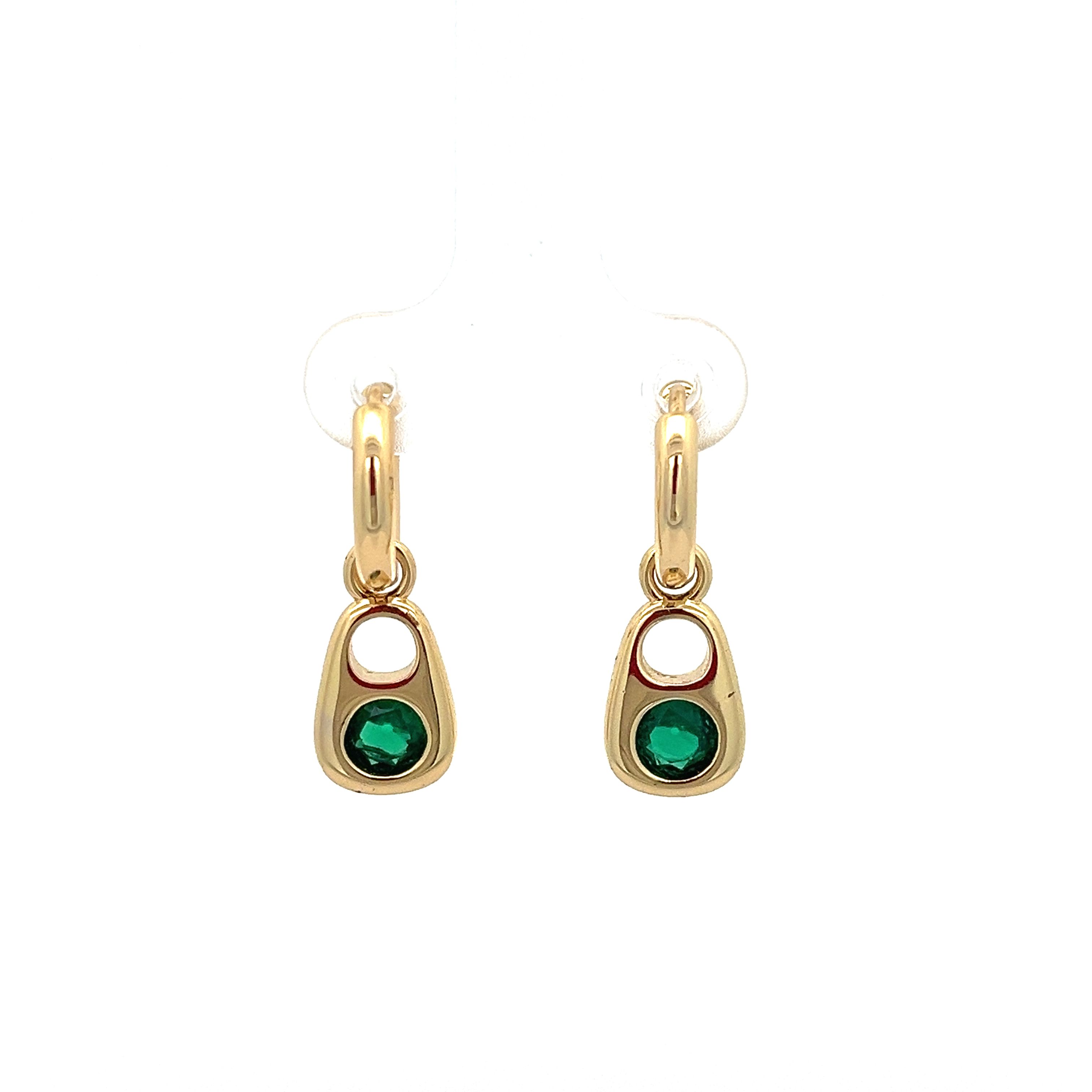 DARK GREEN ZIRCONIA EARRING