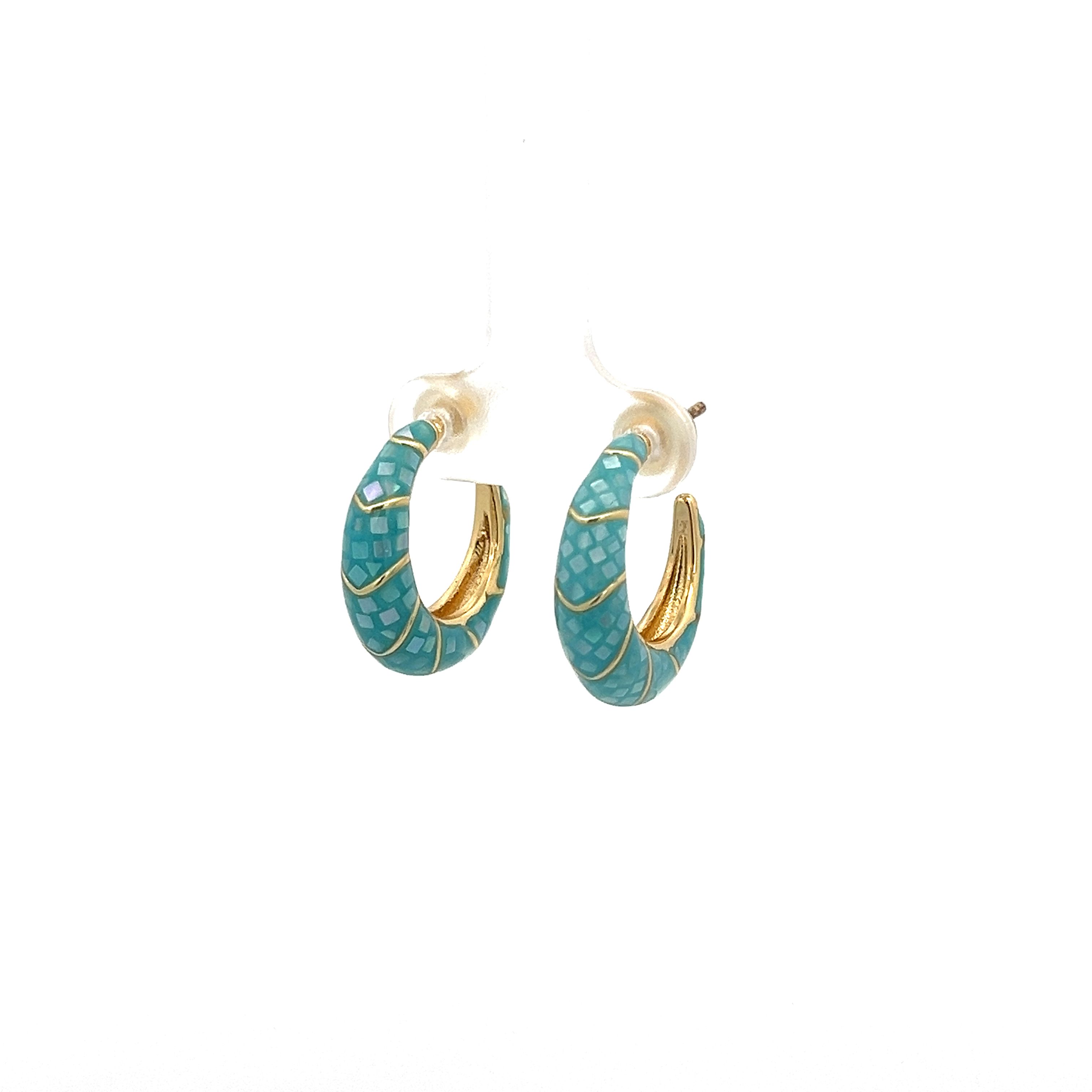 DRIP OIL PATCH SHELL EARRING