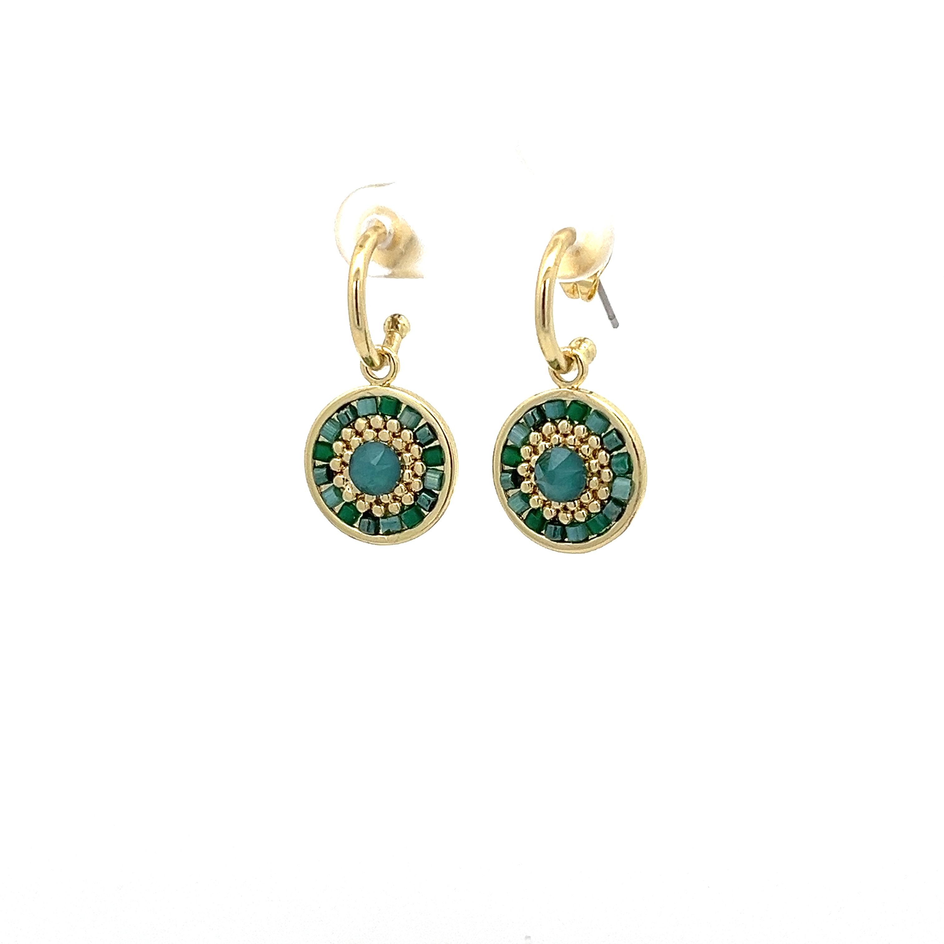 SWAROVSKI DIAMOND GLASS BEAD EARRING