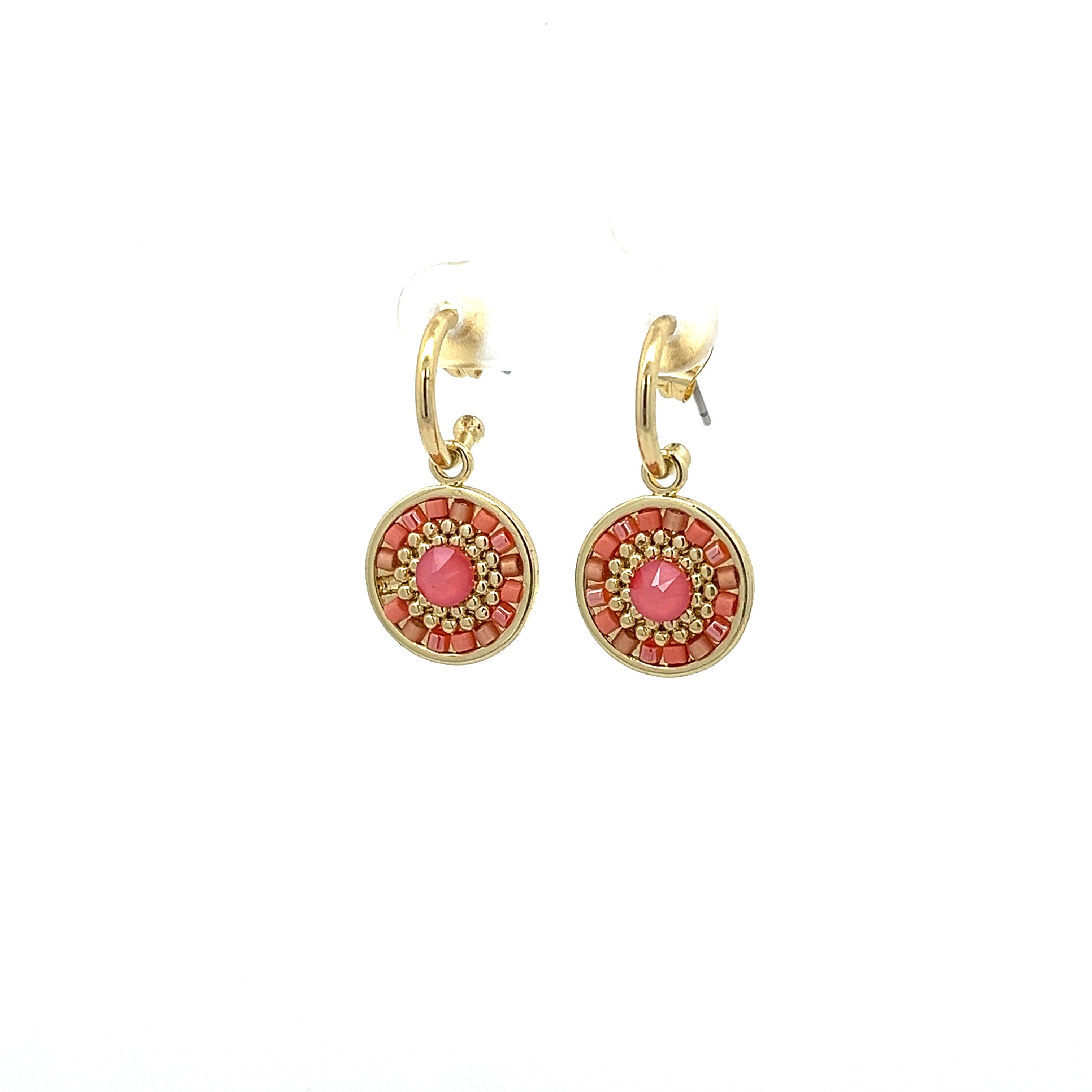 SWAROVSKI DIAMOND GLASS BEAD EARRING