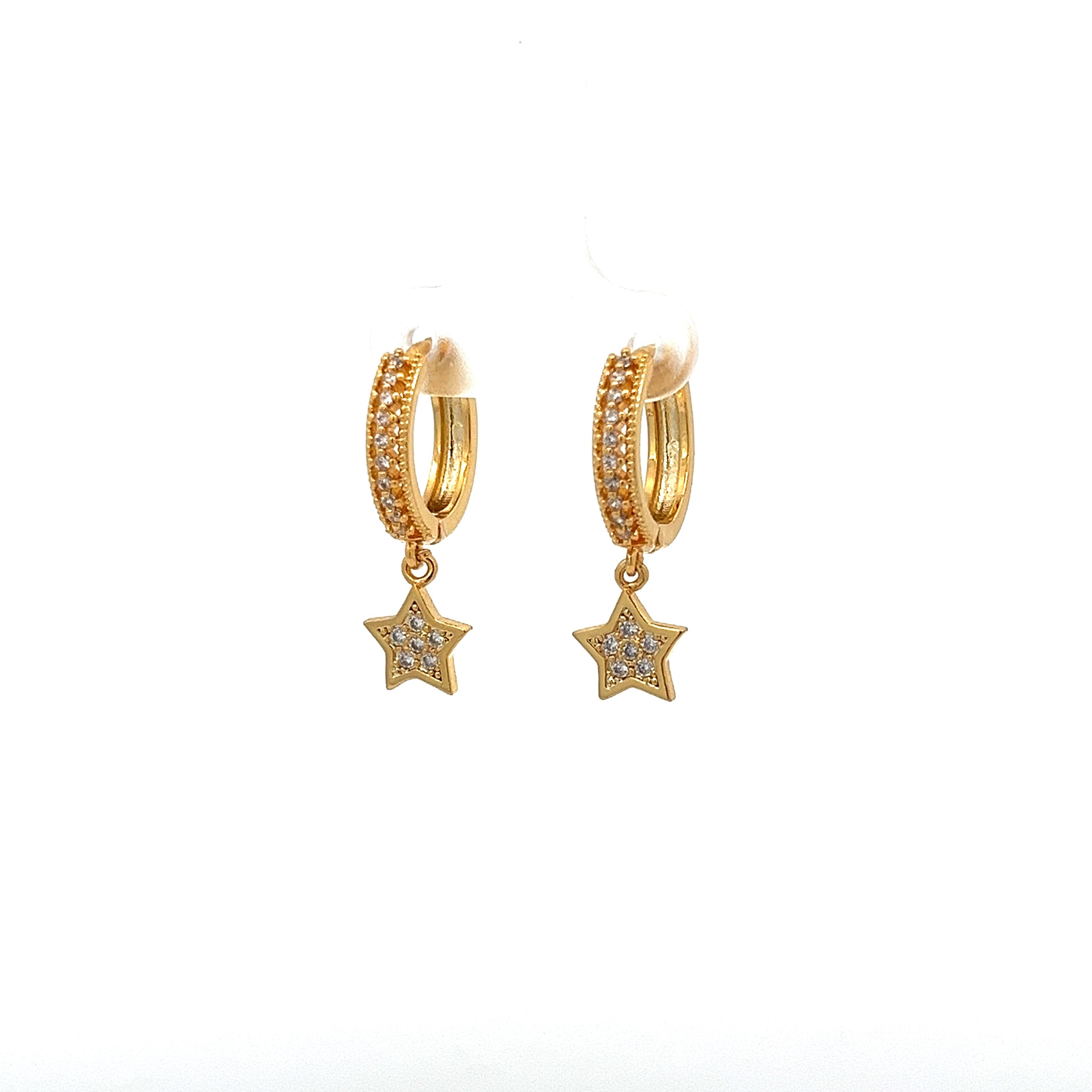 PENTAGRAM ZIRCONIA EARRING