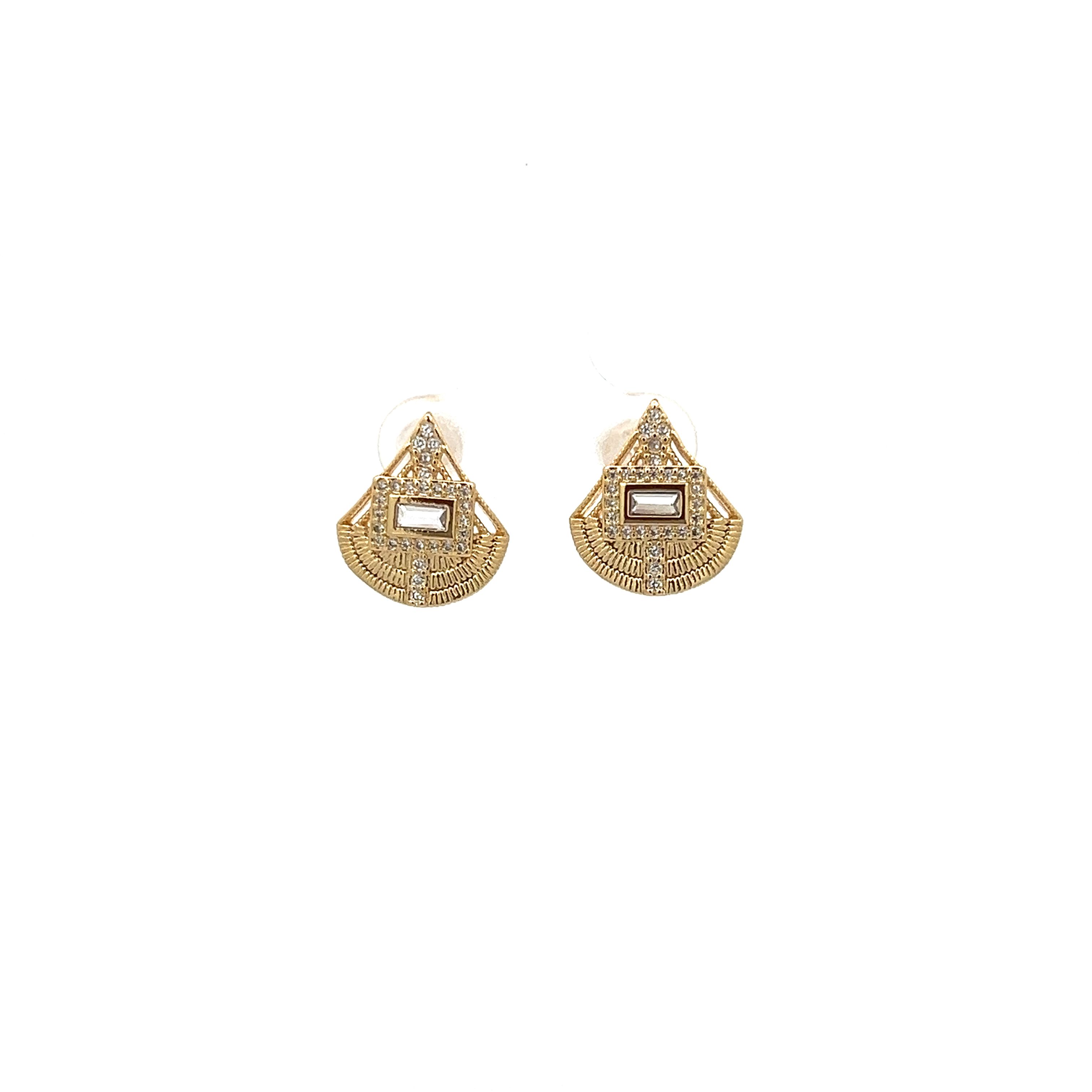 SCALLOPED STAR ZIRCONIA EARRING