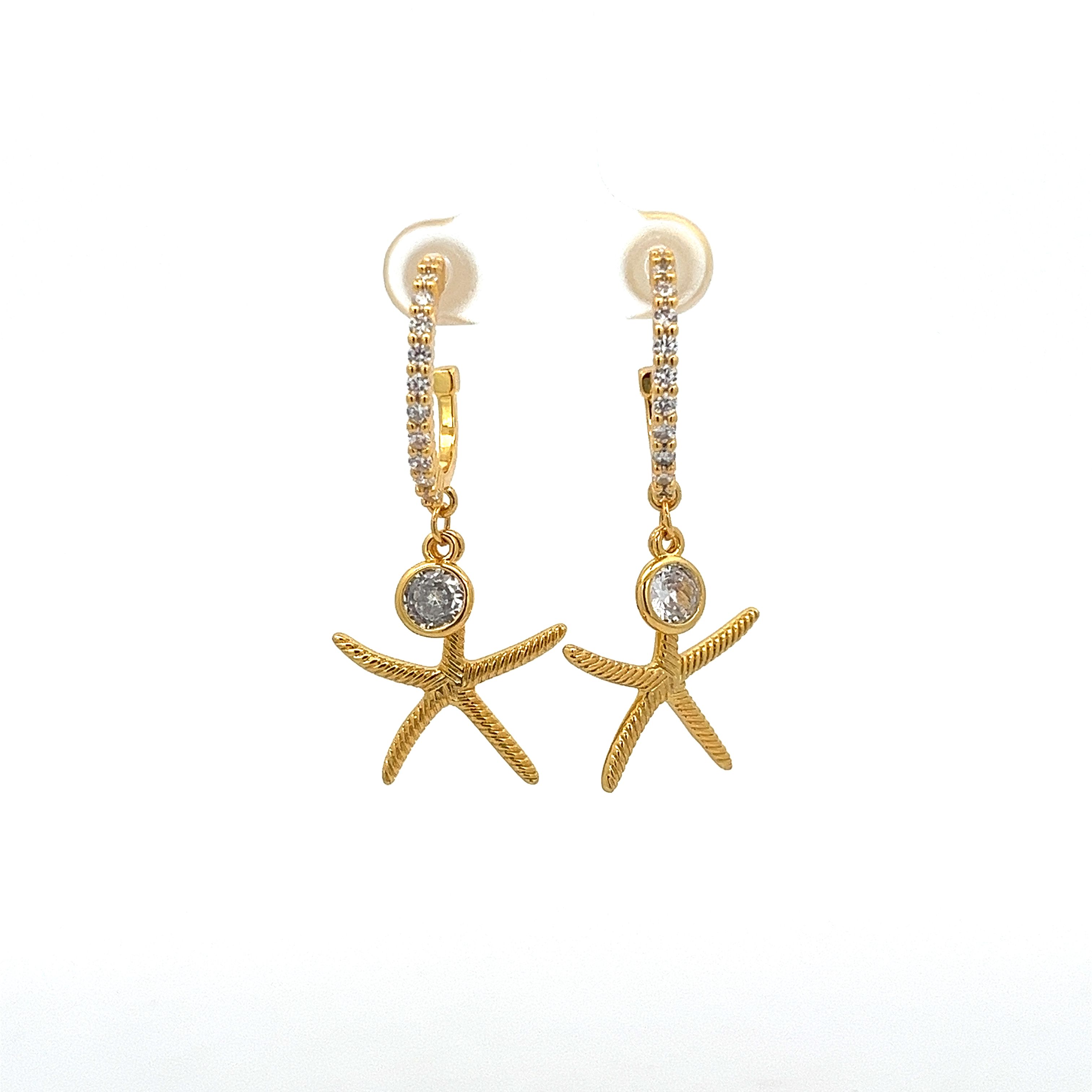 STARFISH ZIRCONIA DANGLE EARRING