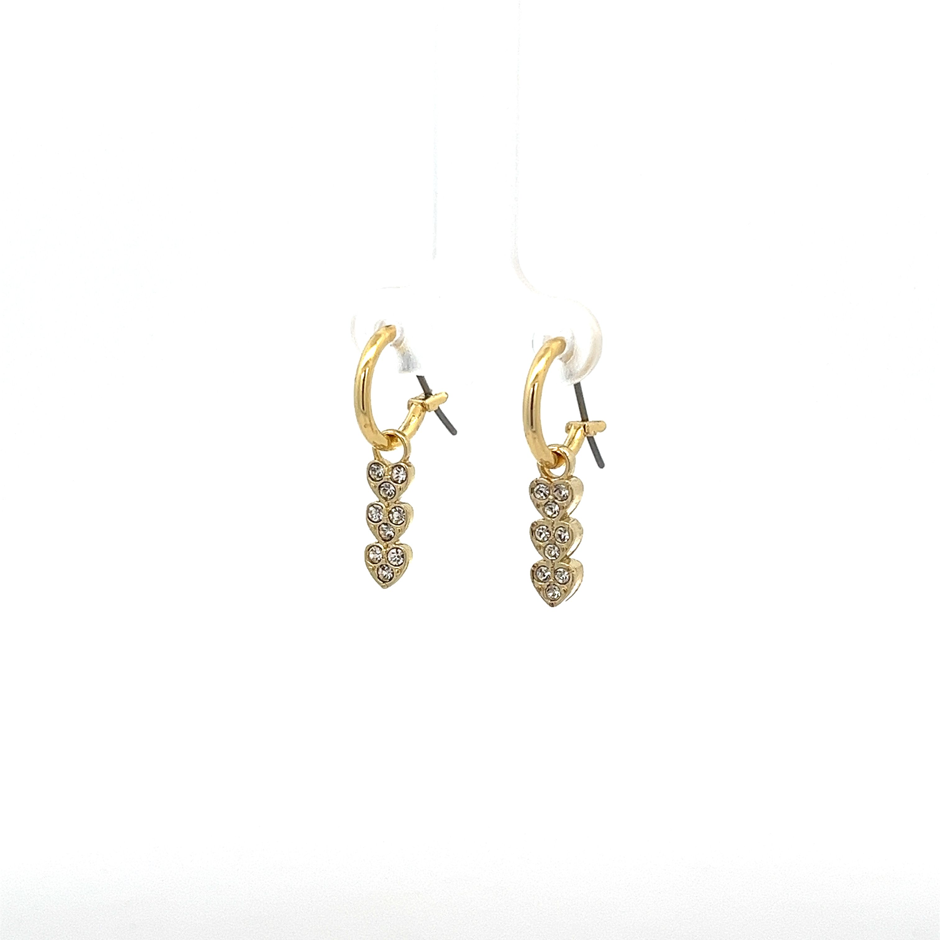 PEACH HEART DIAMOND EARRING