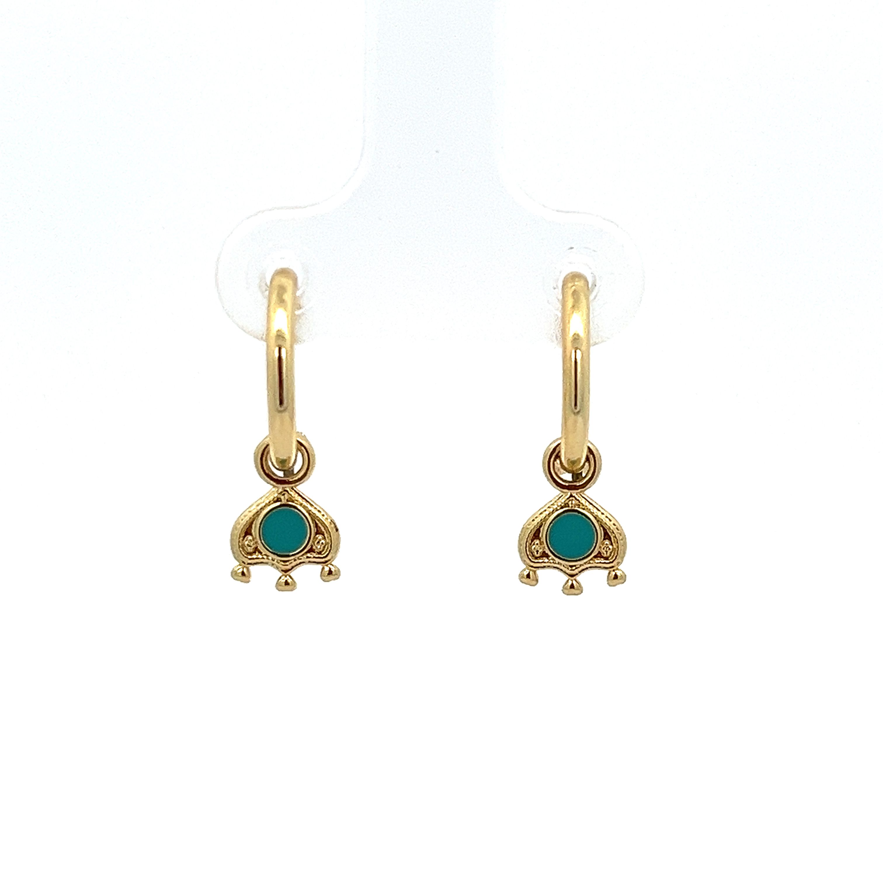 HEART LIMPET SHELL ENAMEL EARRING