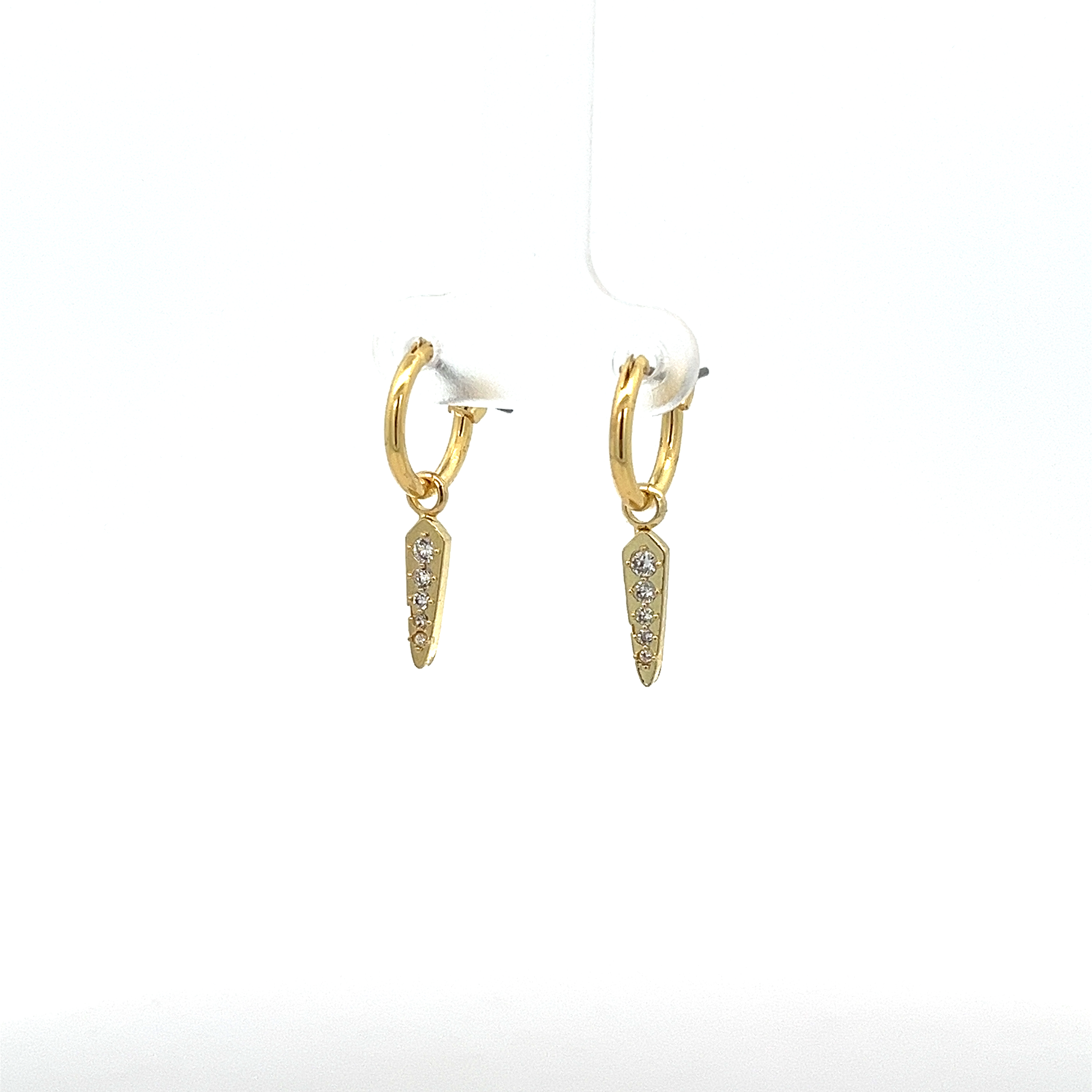LONG TRIANGLE DIAMOND EARRING
