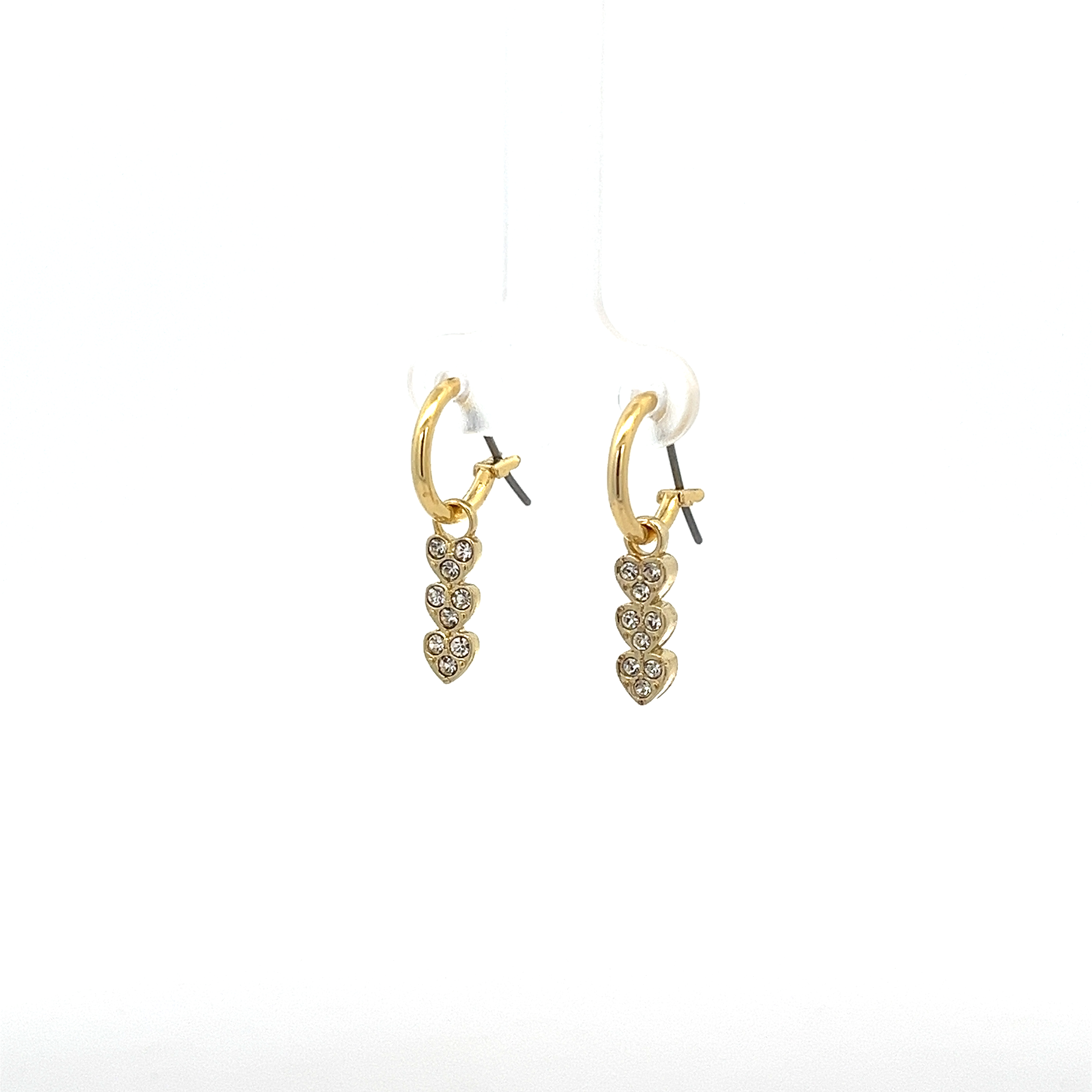 PEACH HEART DIAMOND EARRING