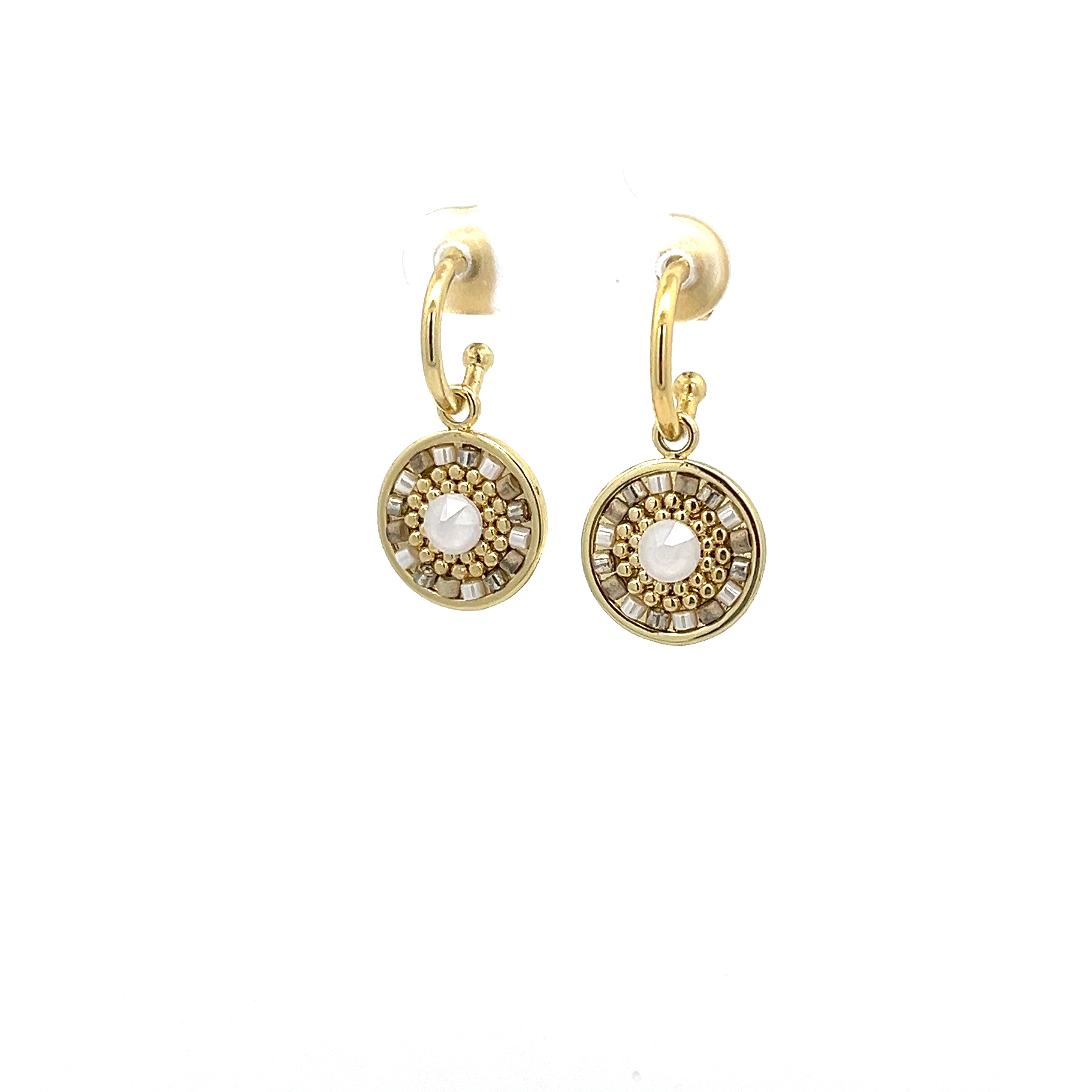 SWAROVSKI DIAMOND GLASS BEAD EARRING