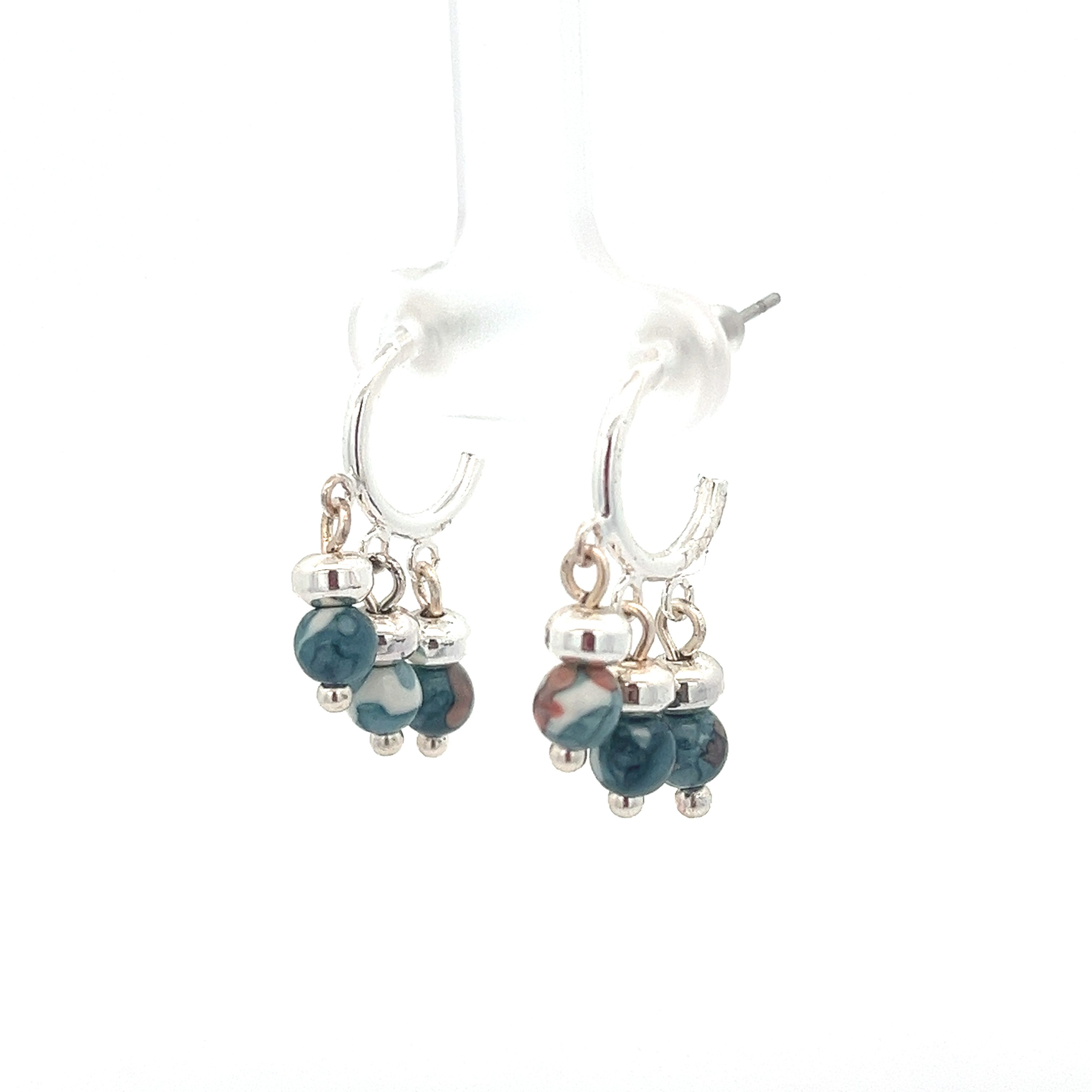 SYNTHETIC RAINBOW STONE EARRING