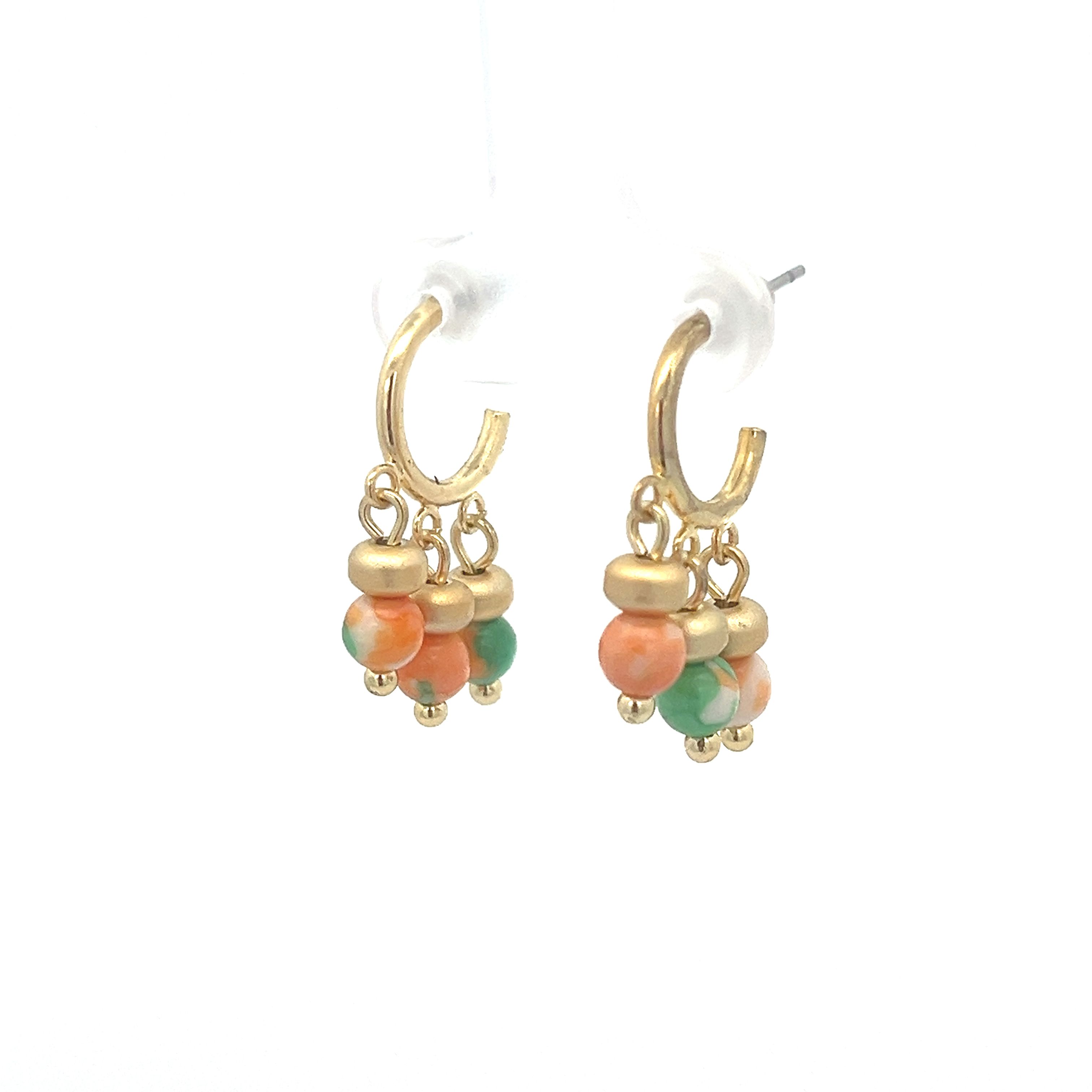 SYNTHETIC RAINBOW STONE EARRING