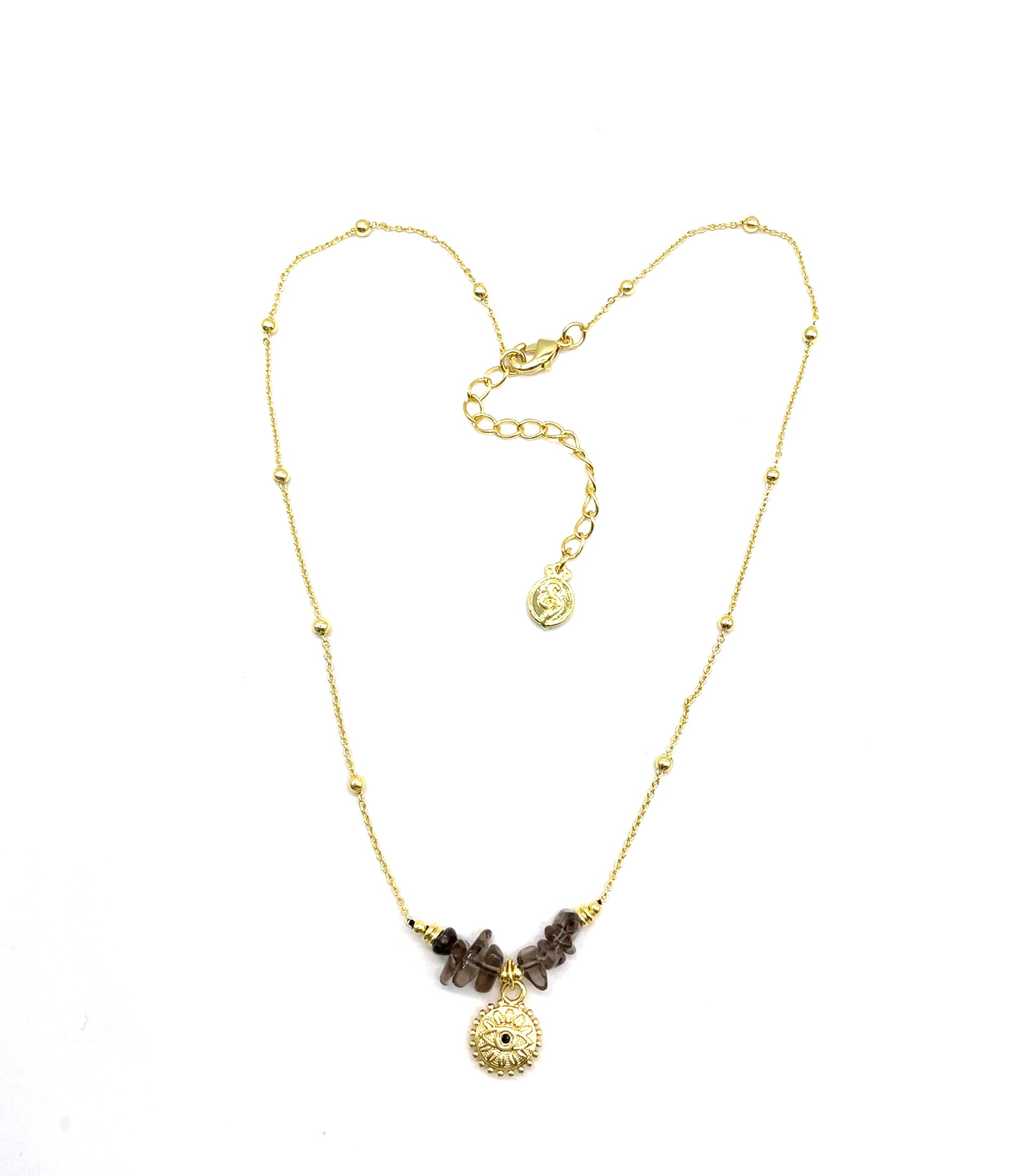 ROUND PENDANT ZIRCONIA NECKLACE 