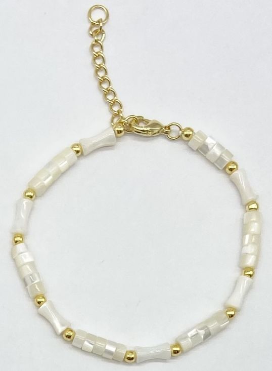 WHITE SHELLS ANKLET