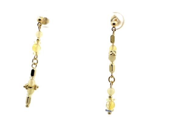 CITRINE EAR CHAINS