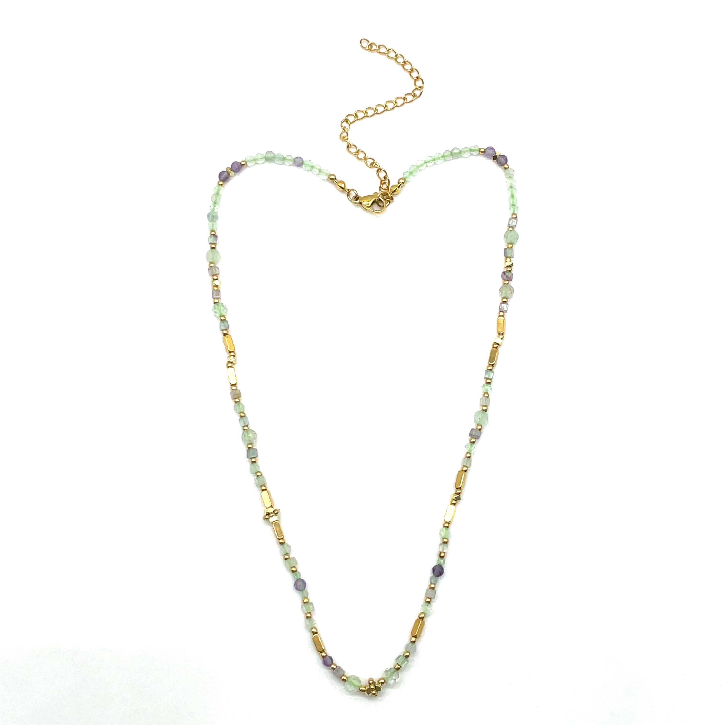 RAINBOW FLUORITES NECKLACE
