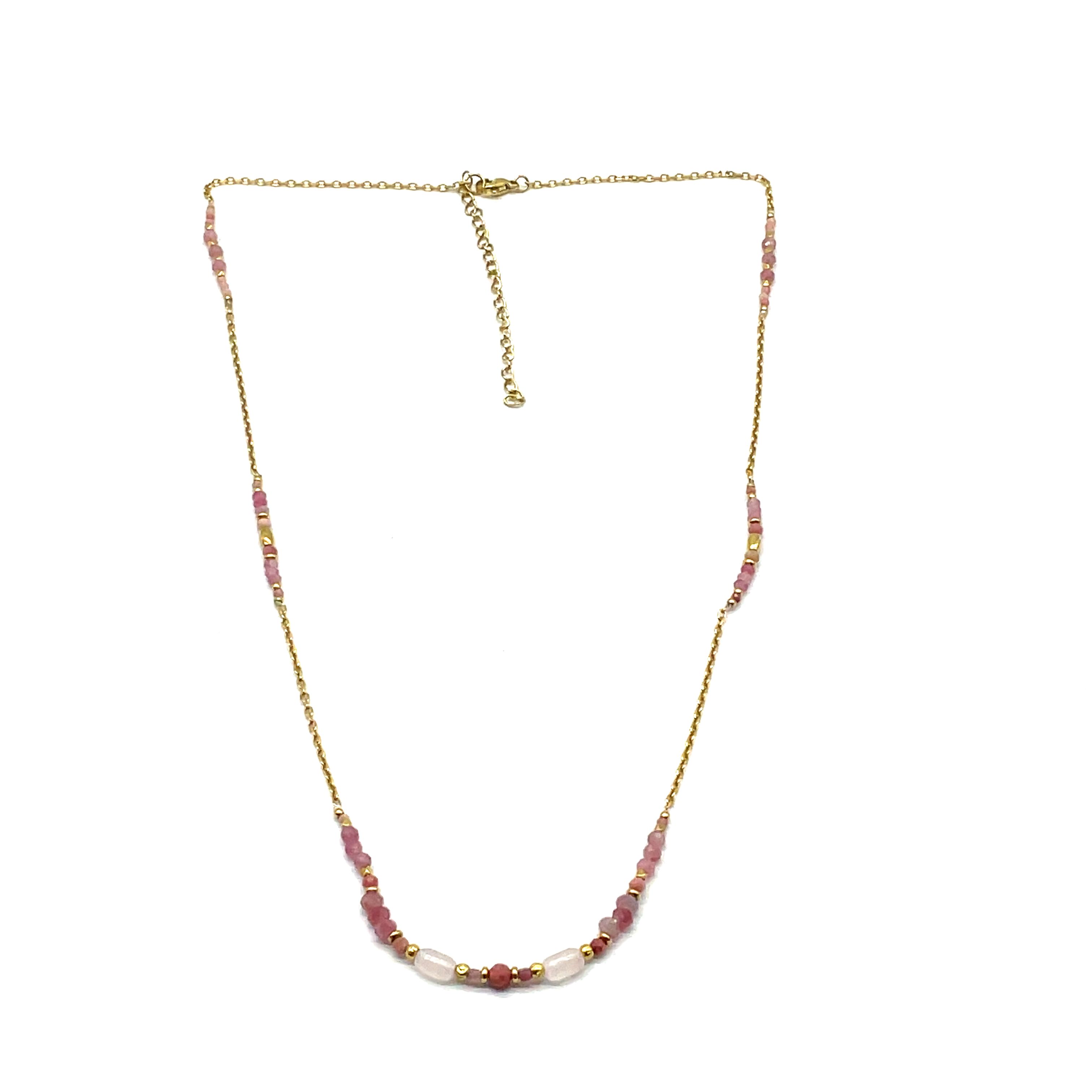 PINK TOURMALINES CHAIN NECKLACE 