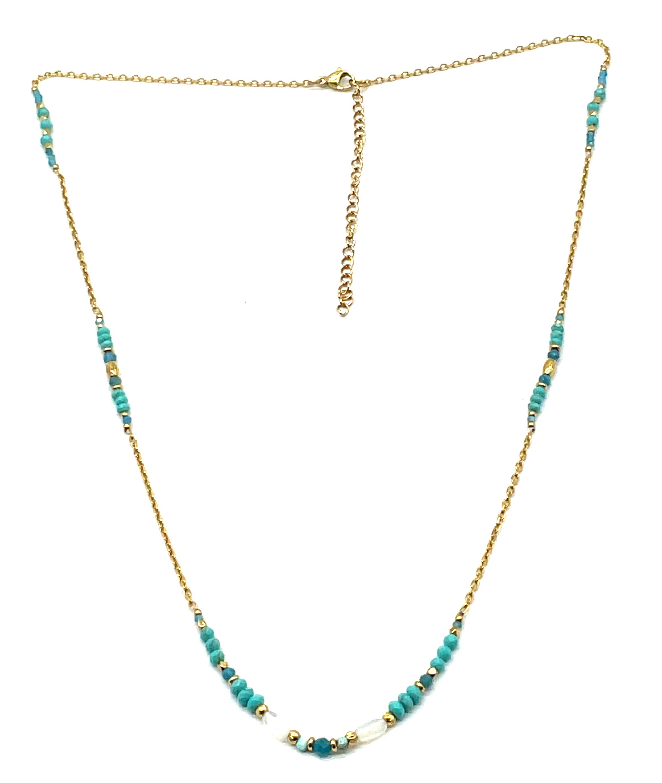 RHODOCHROSITES CHAIN NECKLACE 