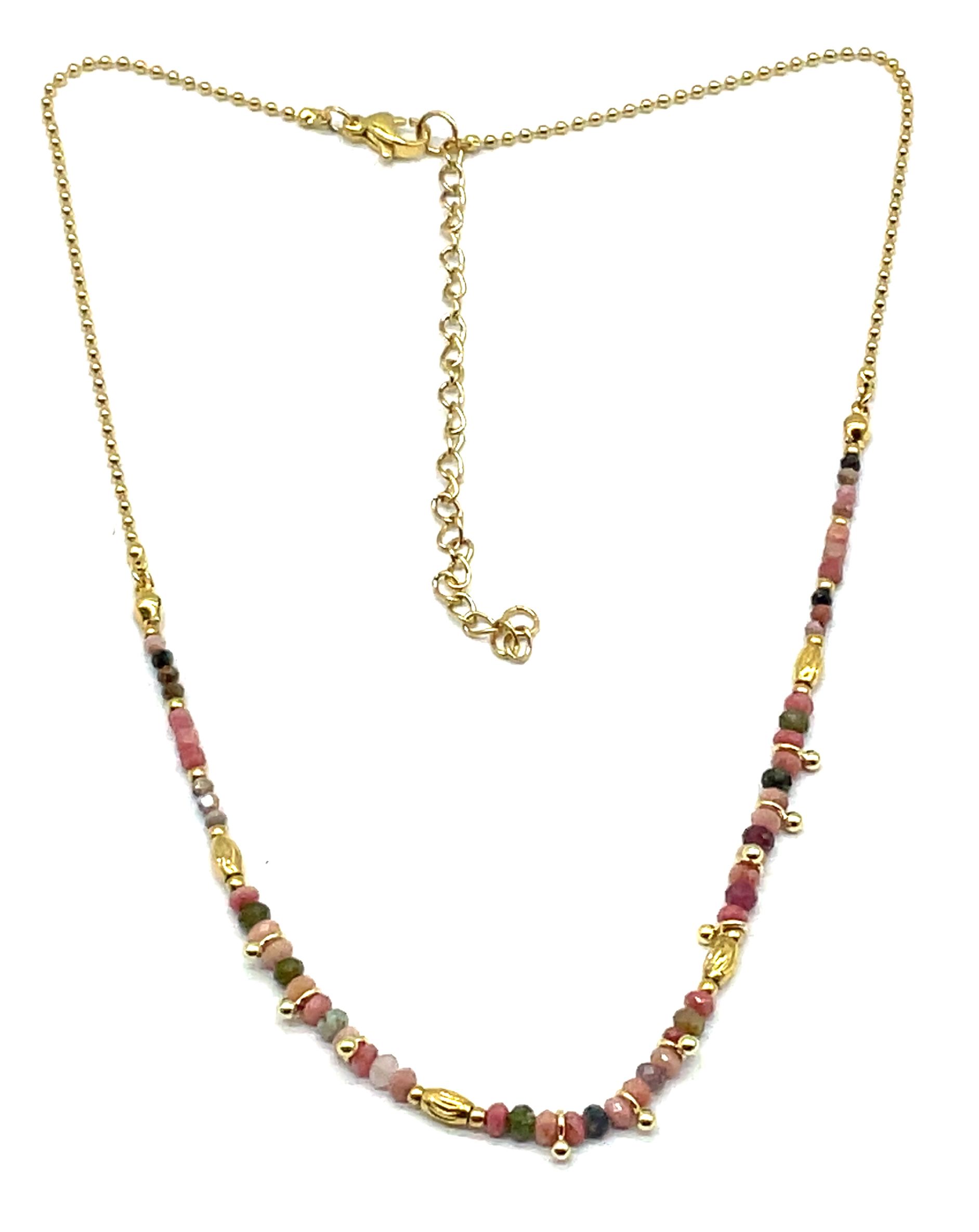 RHODOCHROSITE BRADS NECKLACE 