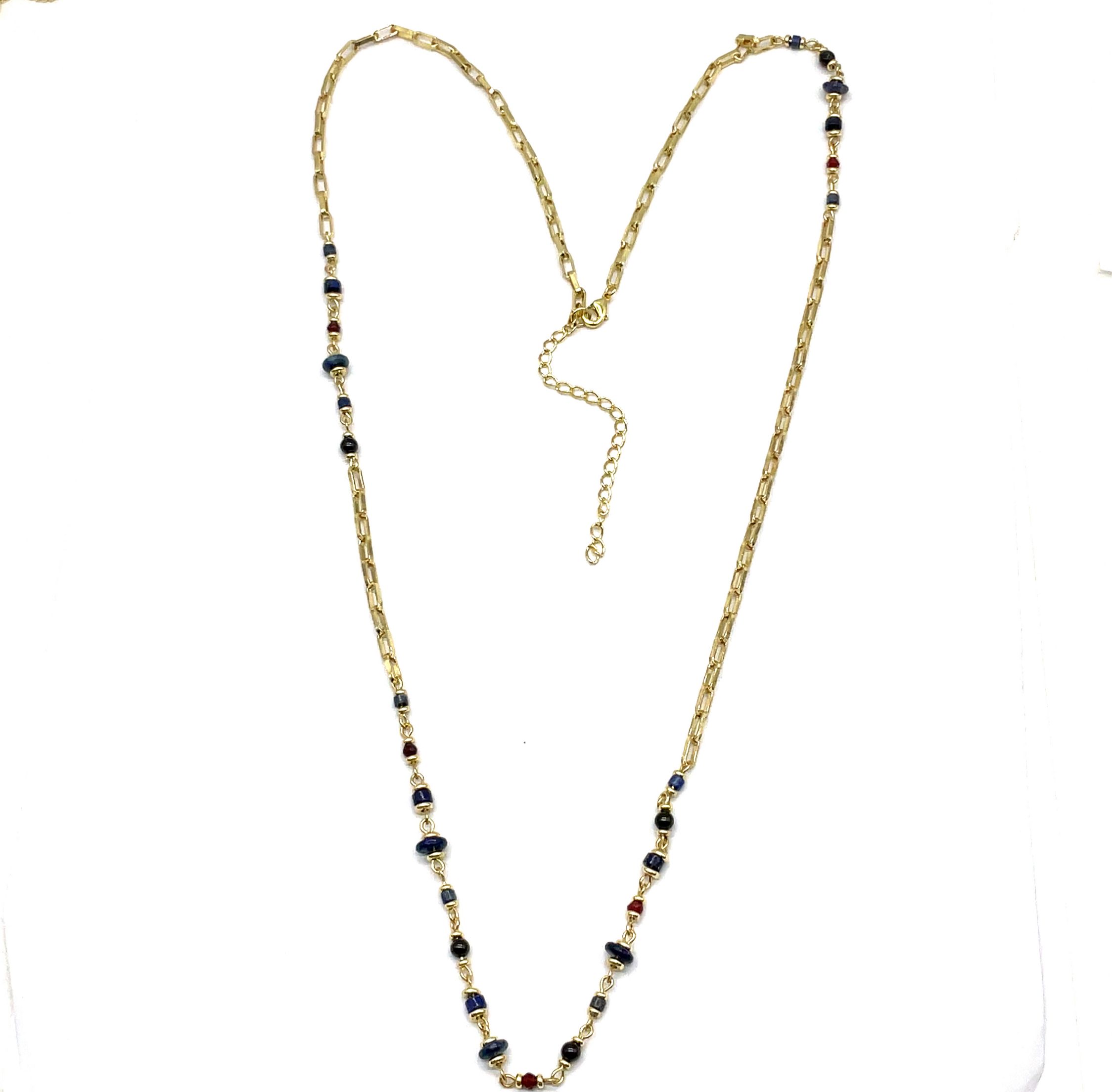 LAPIS CHAIN NECKLACE