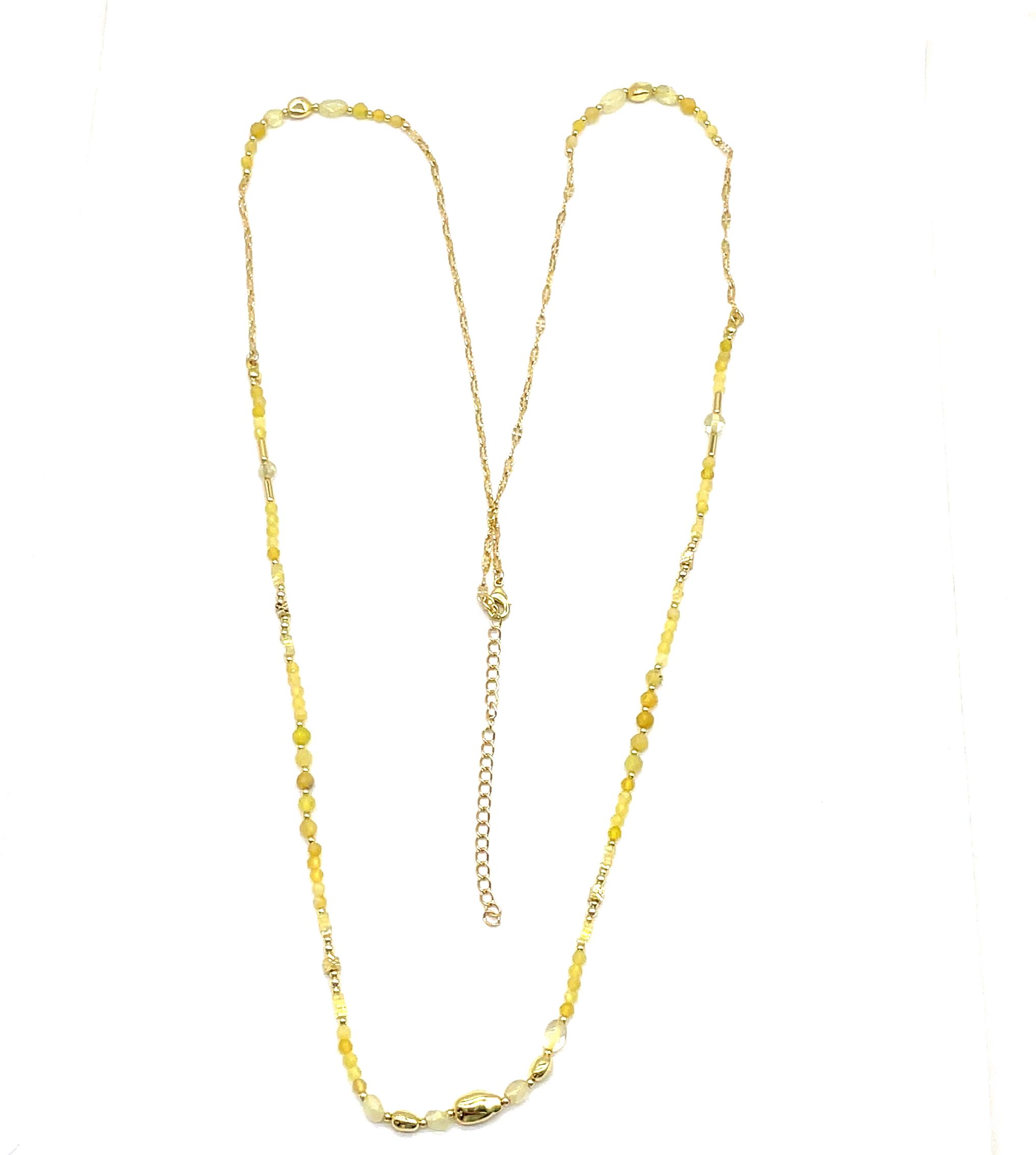 YELLOW AGATES NECKLACE