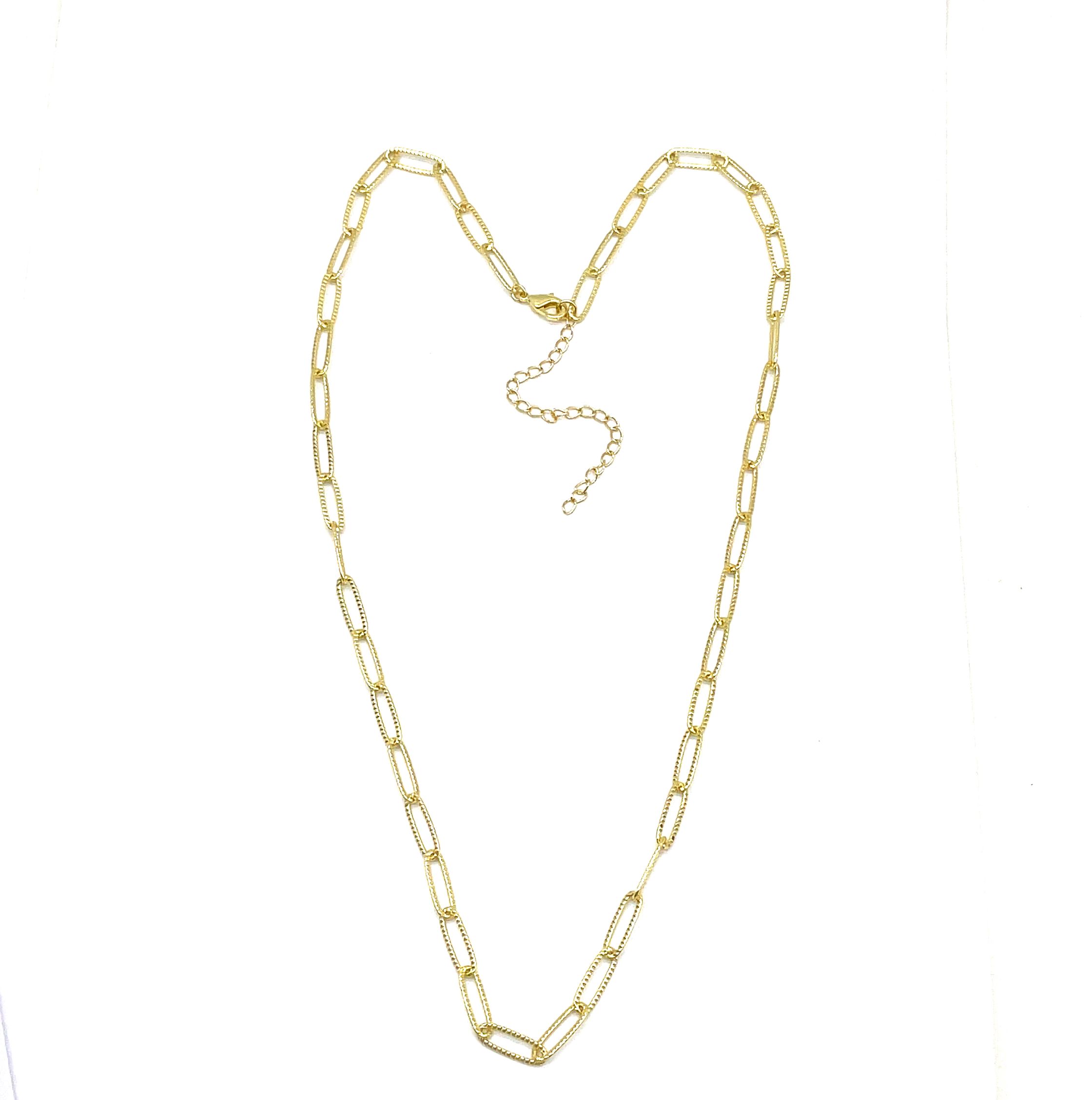 210BD-K DIMPLED O CHAIN NECKLACE 5X15MM
