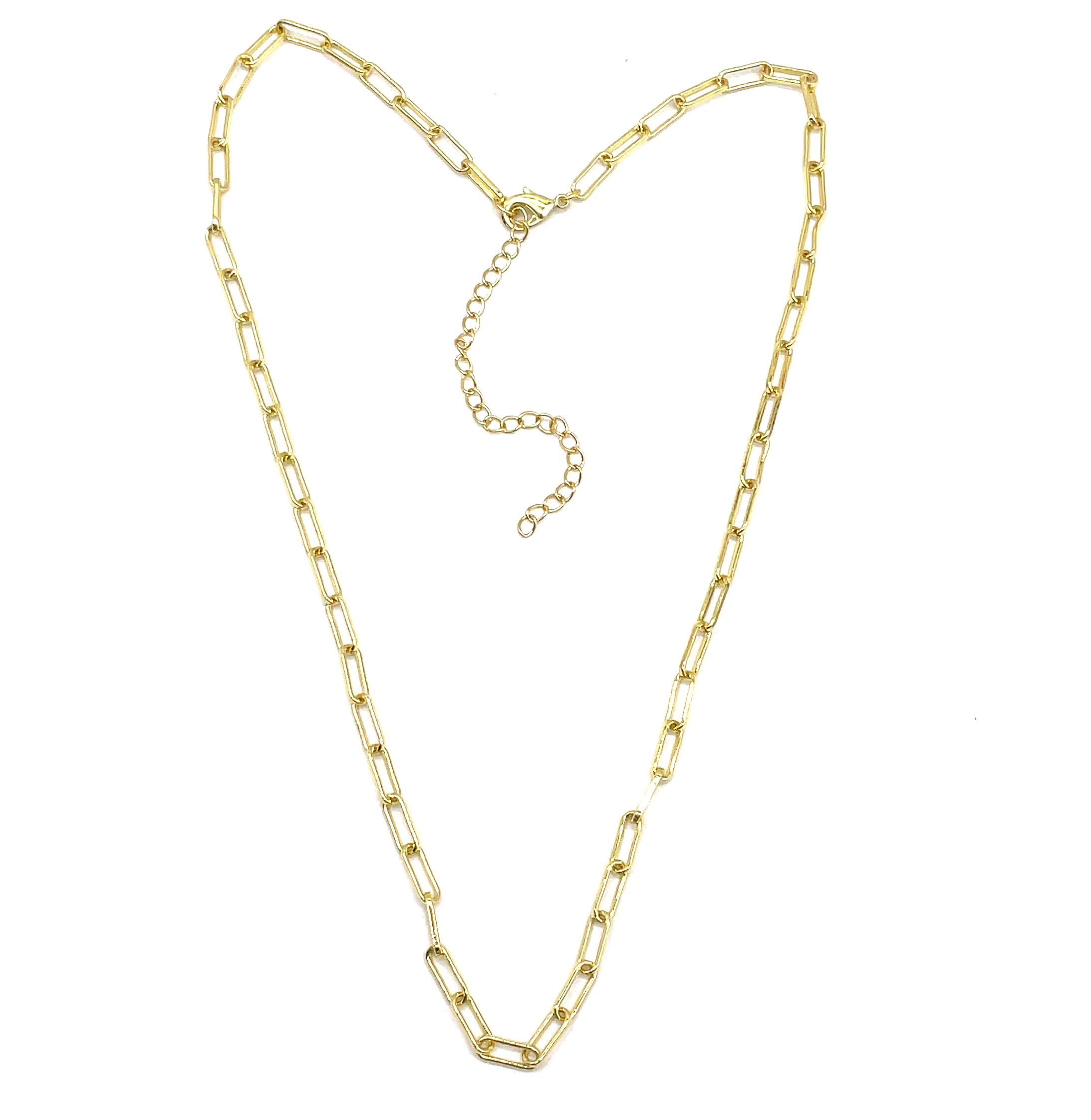 ROUNDED RECTANGLE CHAIN NECKLACE