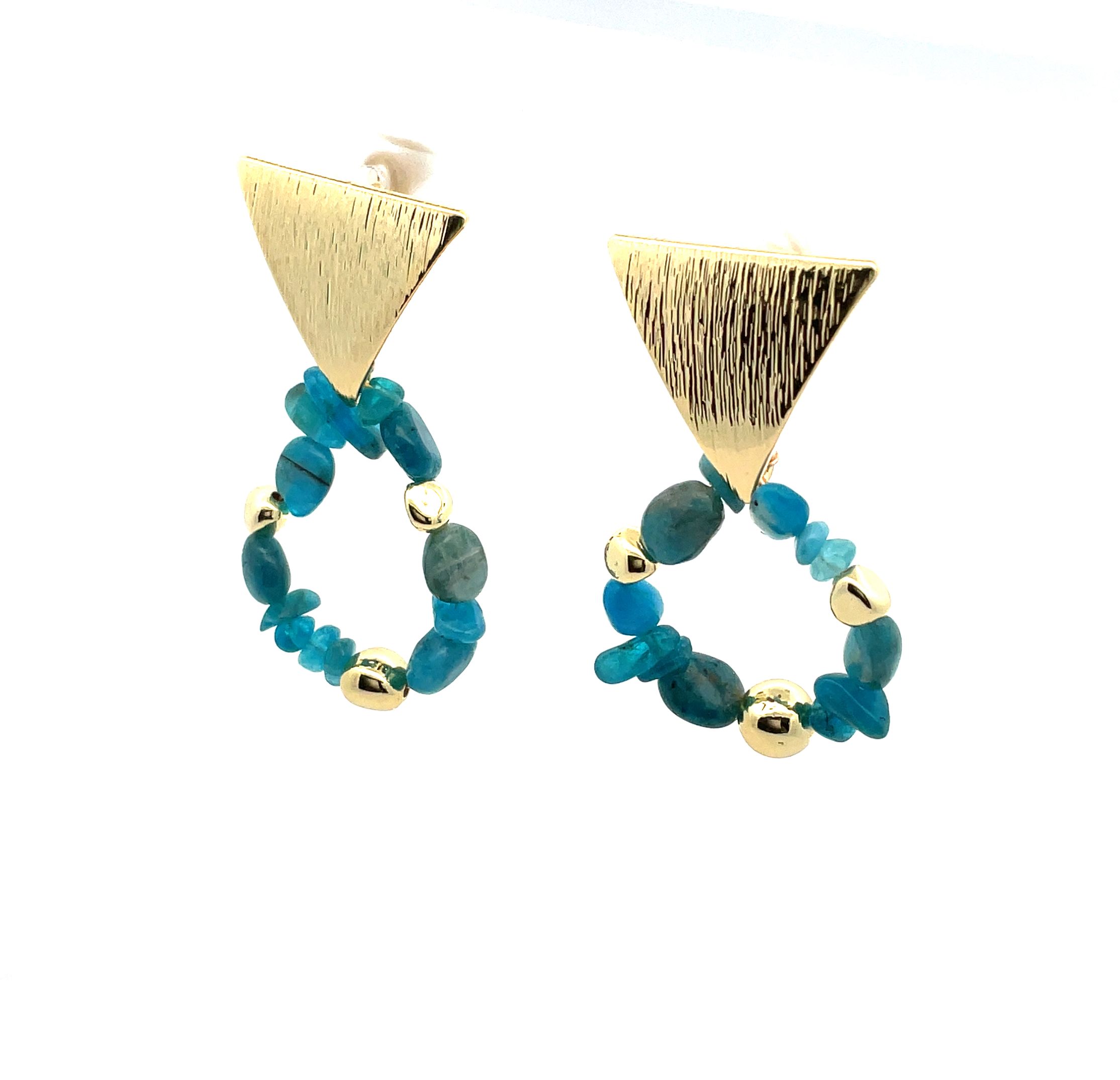 BLUE TRIANGULAR STUDS
