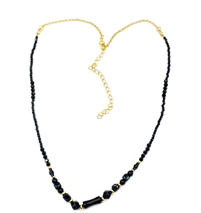 BLACK TOURMALINES NECKLACE