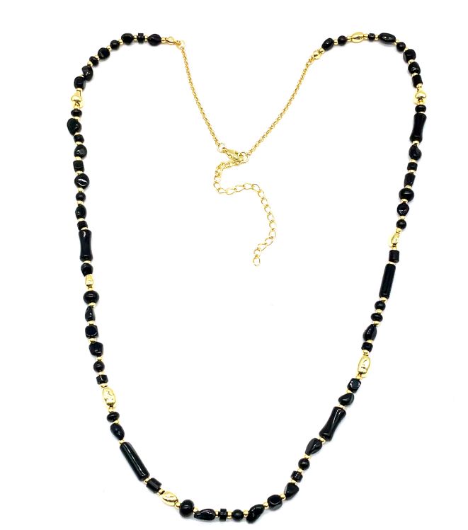 BLACK AGATES NECKLACE 