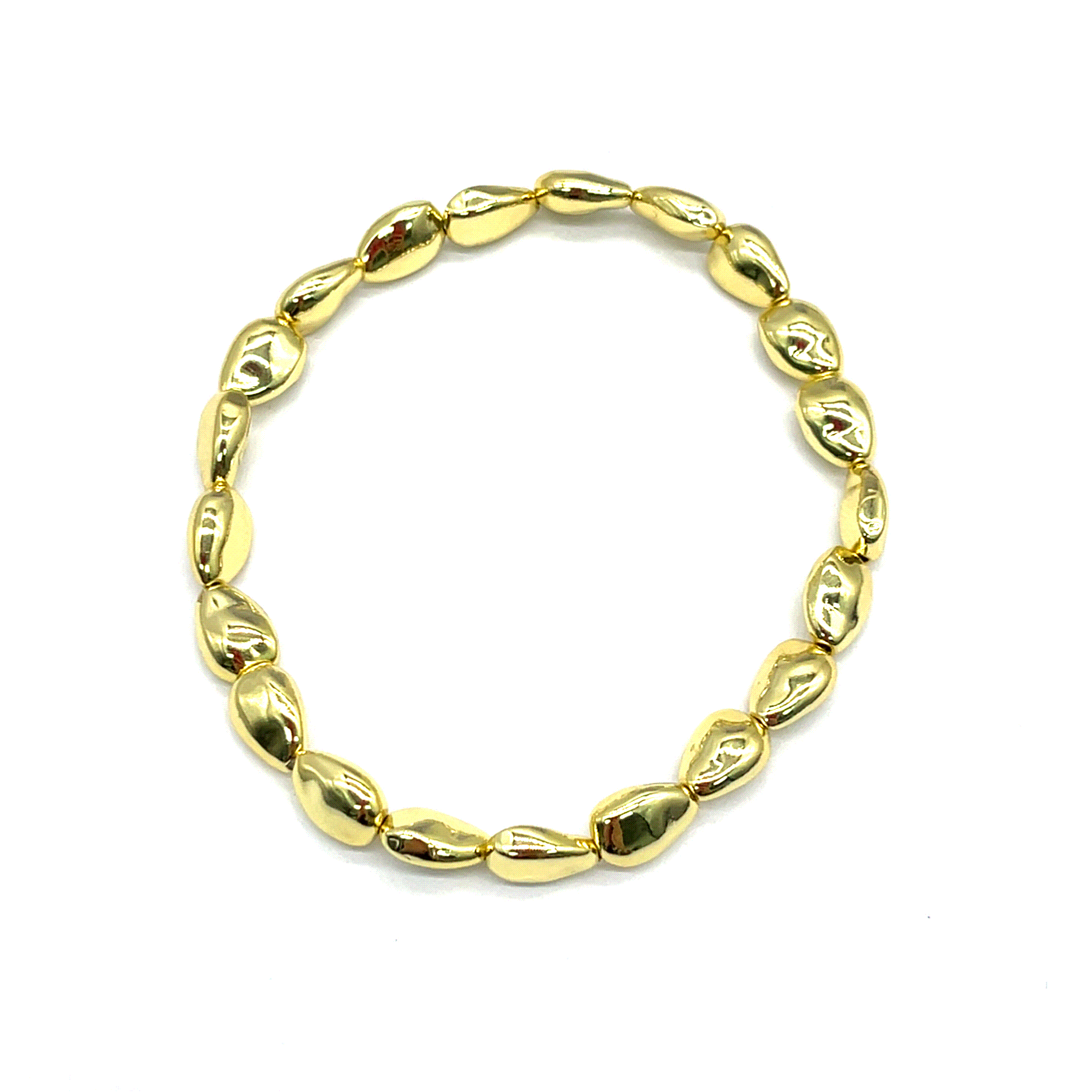 PEARL CROSS HOLE COPPER 9X6.3MM BRACELET