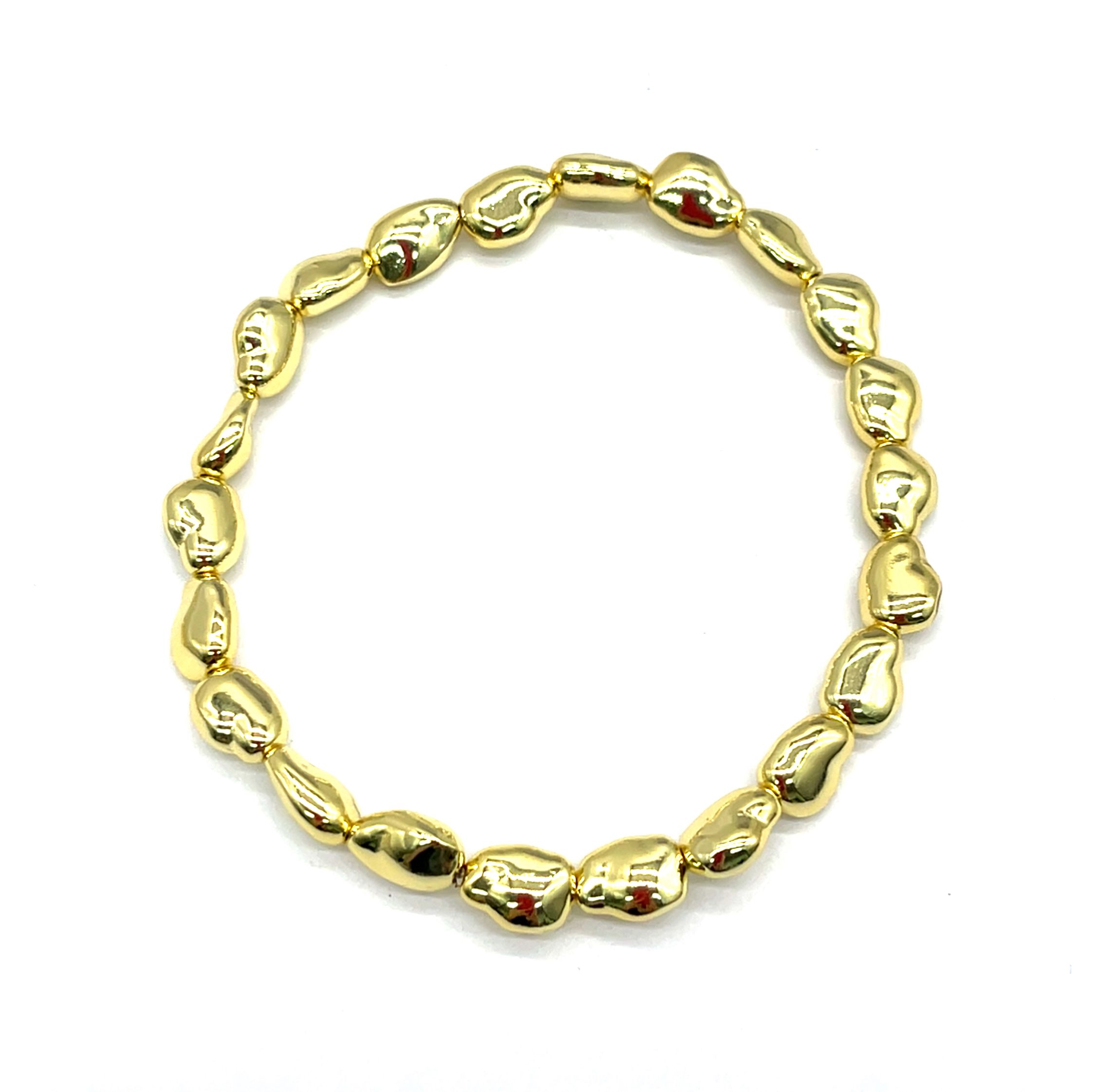PEARL CROSS HOLE COPPER 8.4X6.4MM BRACELET