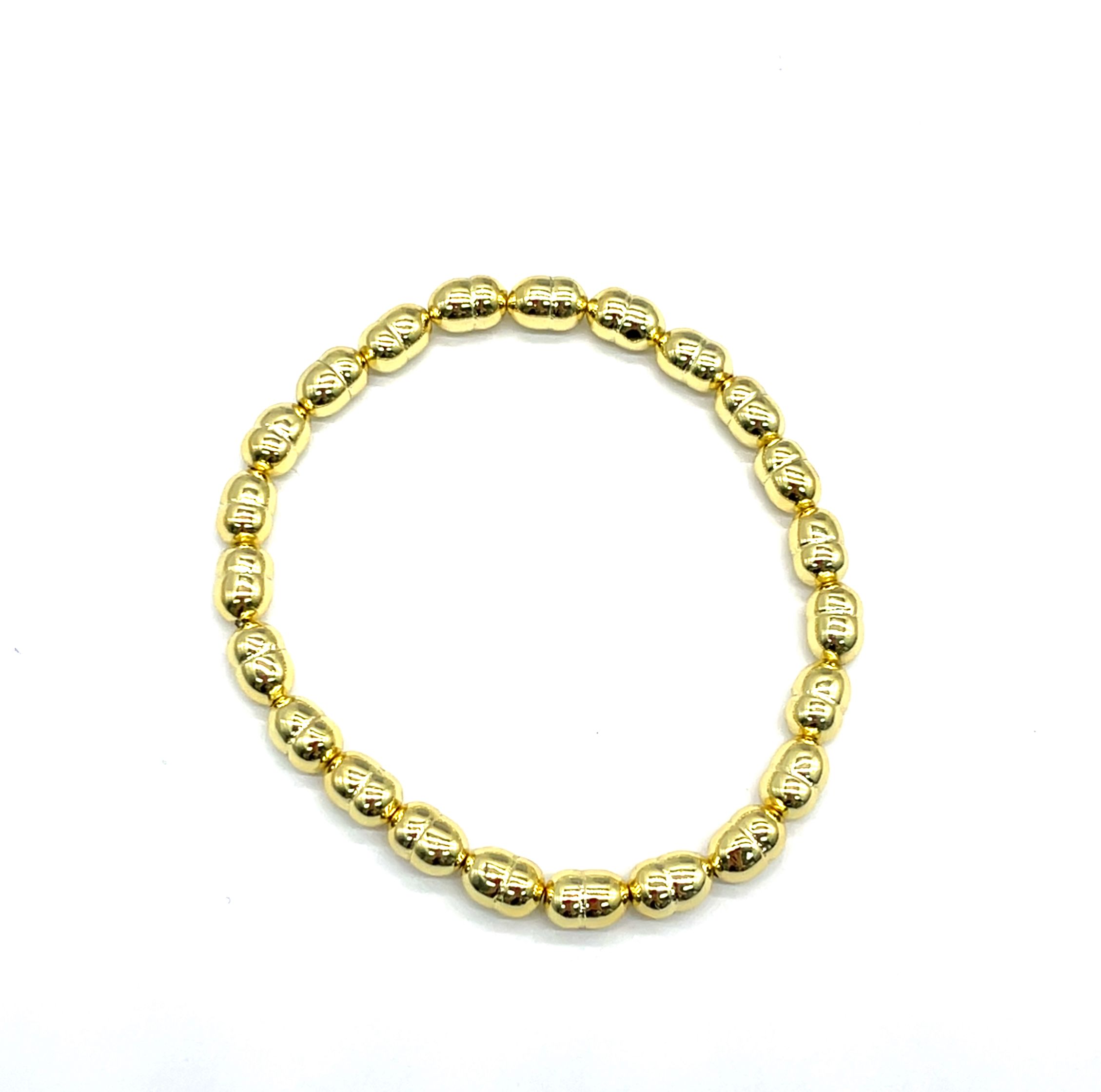 PEARL CROSS HOLE COPPER 7.8X5.5MM BRACELET