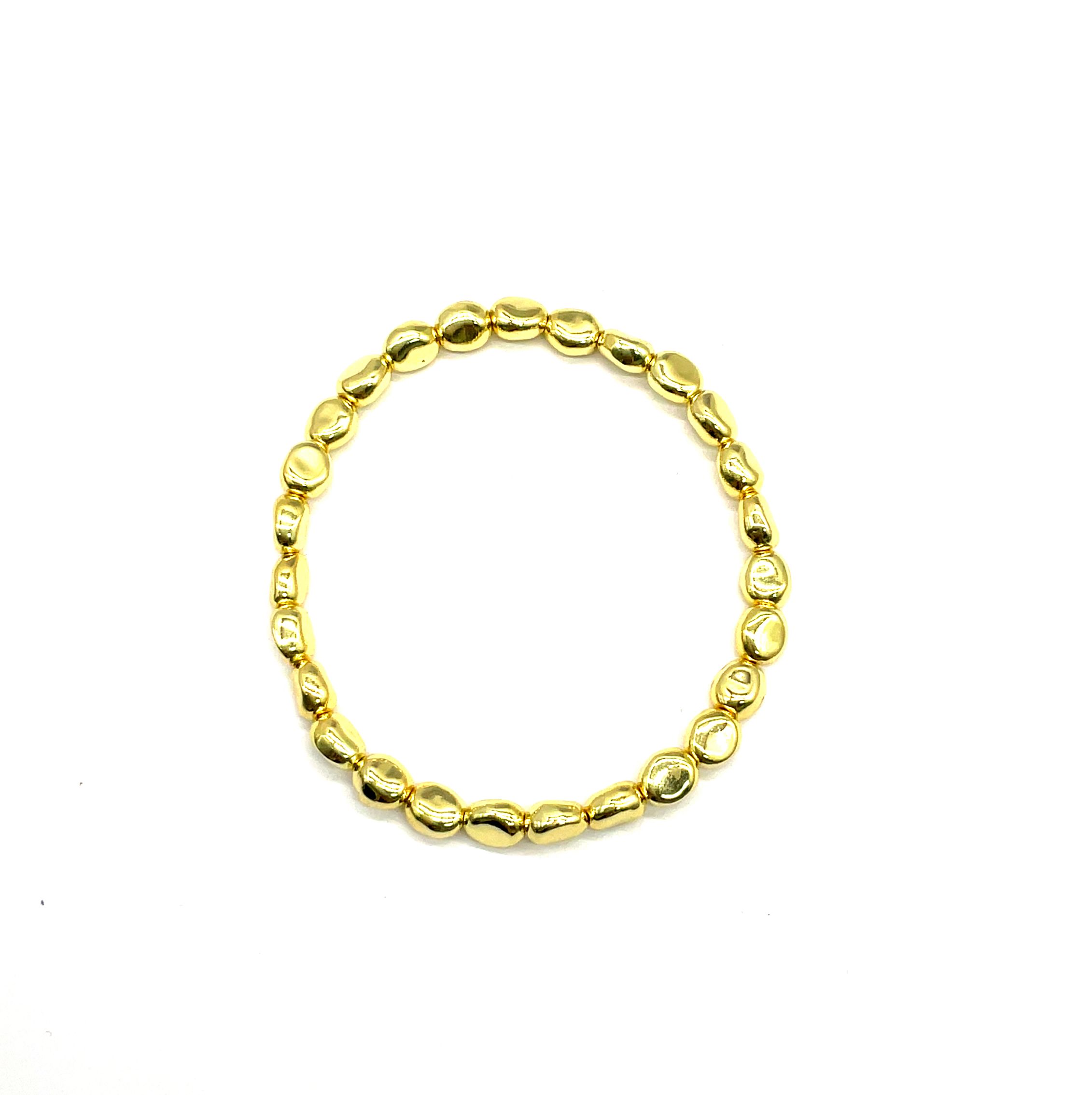 PEARL CROSS HOLE COPPER 6.6X5.9MM BRACELET