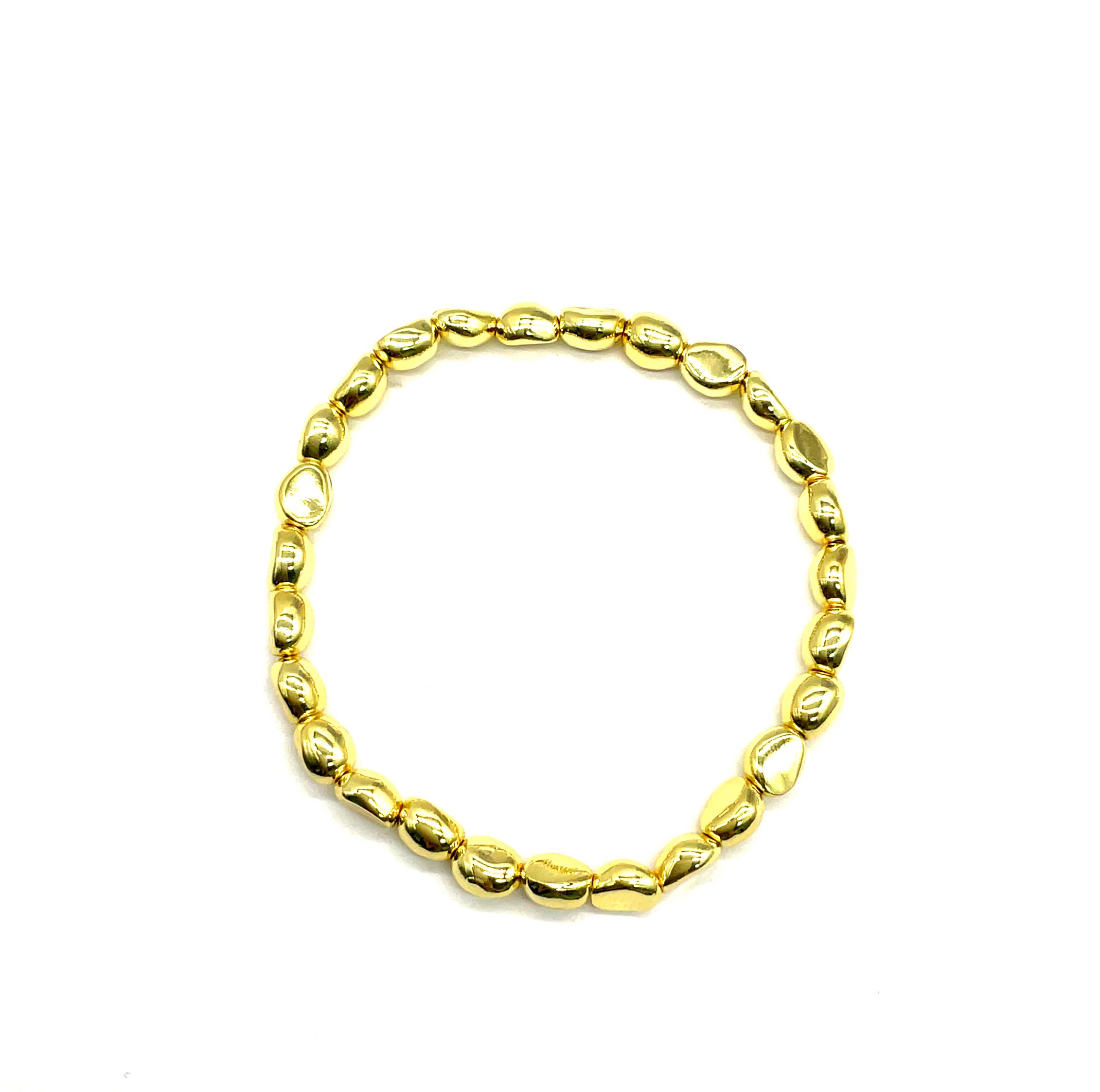 PEARL CROSS HOLE COPPER 6.7X5.6MM BRACELET