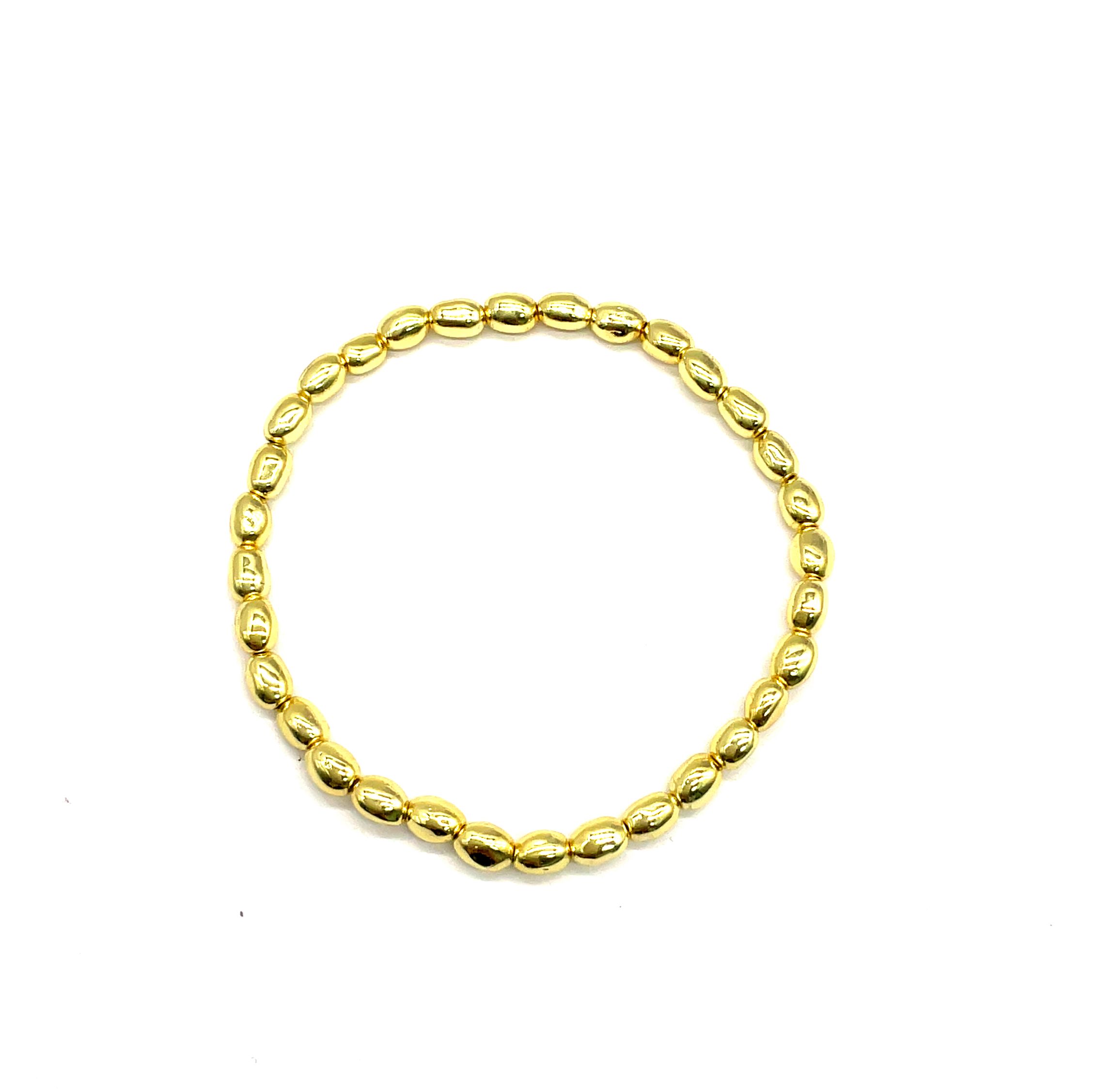 PEARL CROSS HOLE COPPER 5.6X4.3MM BRACELET