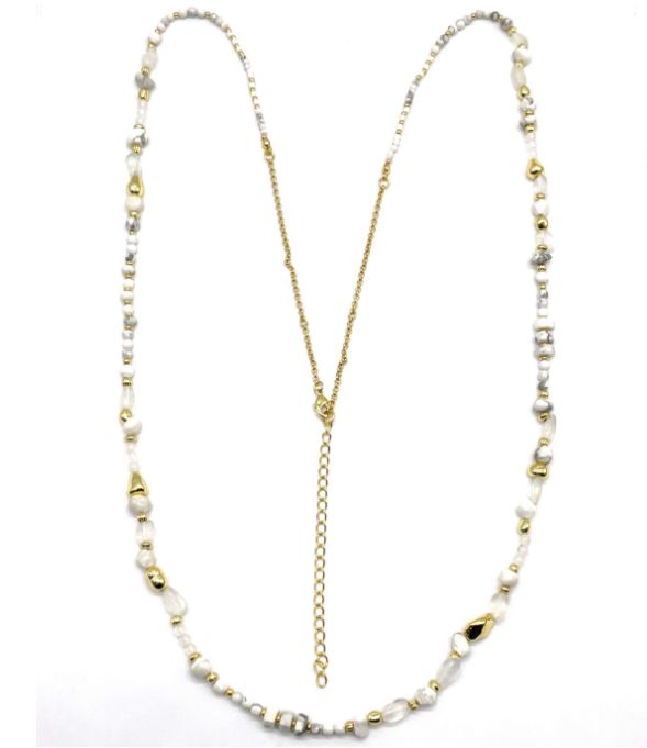 BL CHAIN 2.0 WHITE TUIRQUOISES NECKLACE 